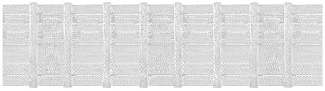 Taśma marszcząca na mb ołówek z kieszeniami 75 mm marszczenie 1:2 transparentna