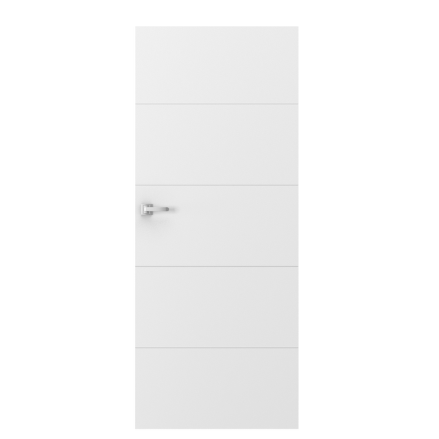 Drzwi wewnętrzne pełne bezprzylgowe Vector E Białe 80 Prawe Porta