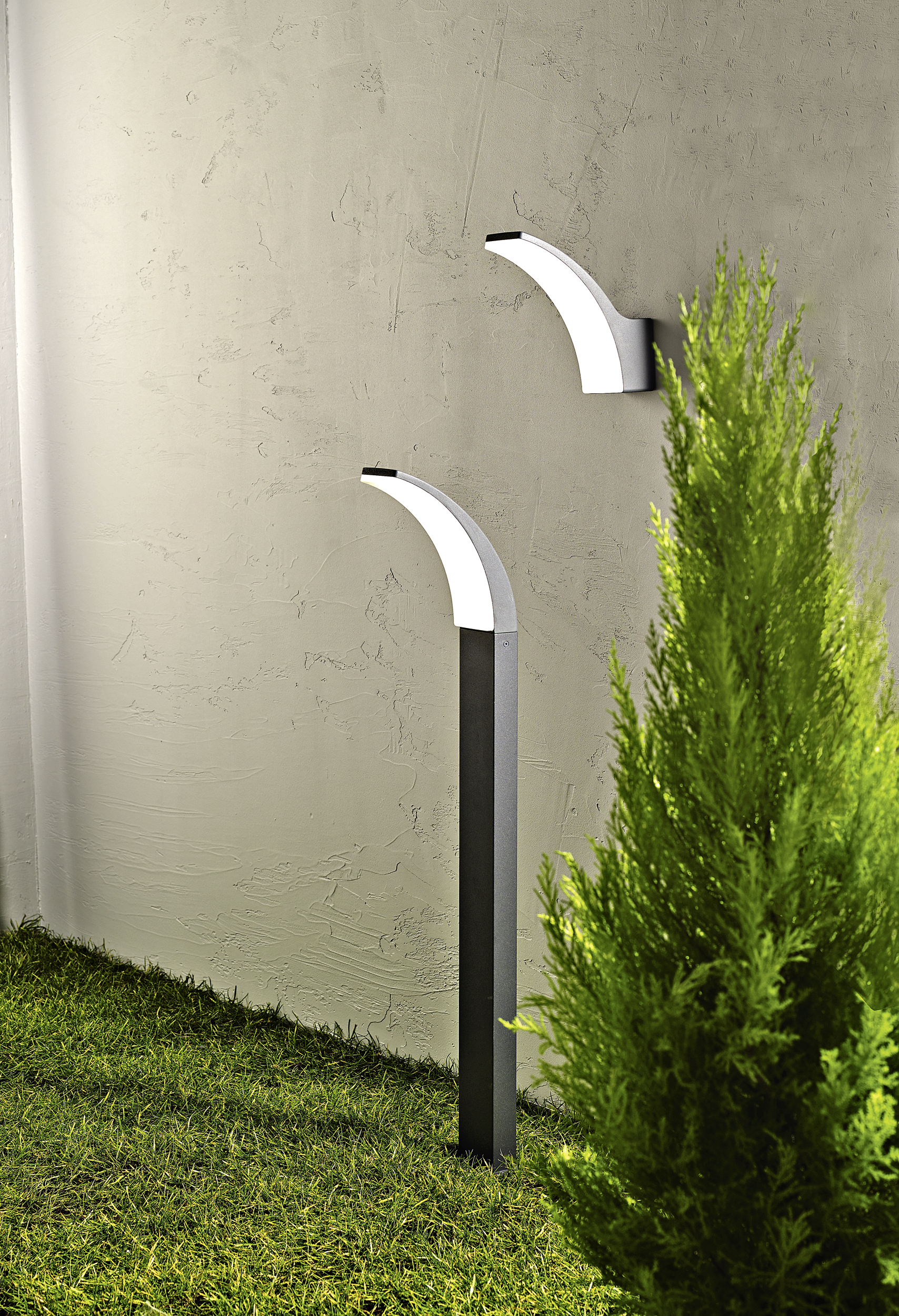 Applique LED moderno da esterno Lakko grigio IP44, luce bianco naturale 1200 lumen, INSPIRE - 5