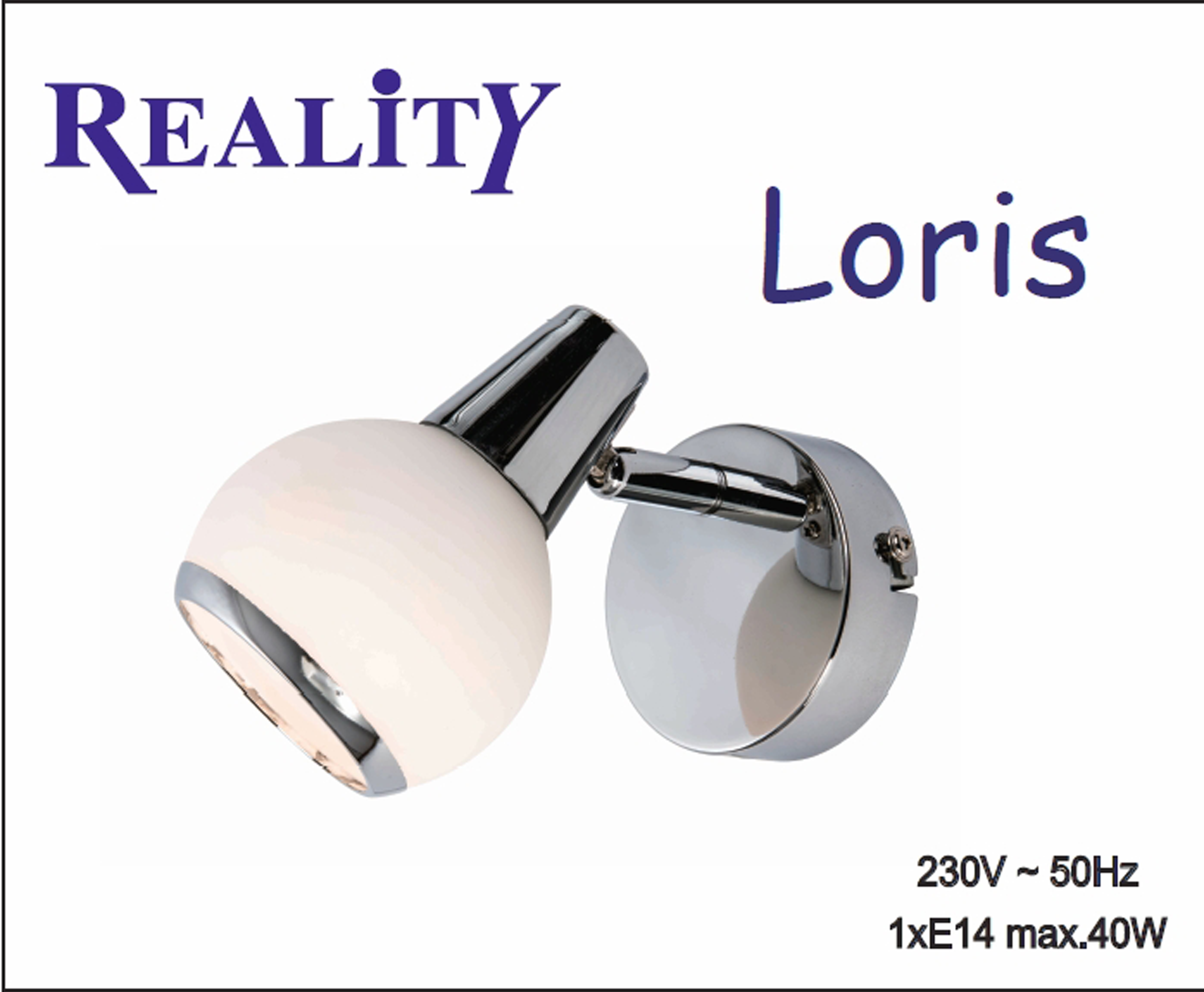 Reflektorek LORIS chrom E14 REALITY - 5