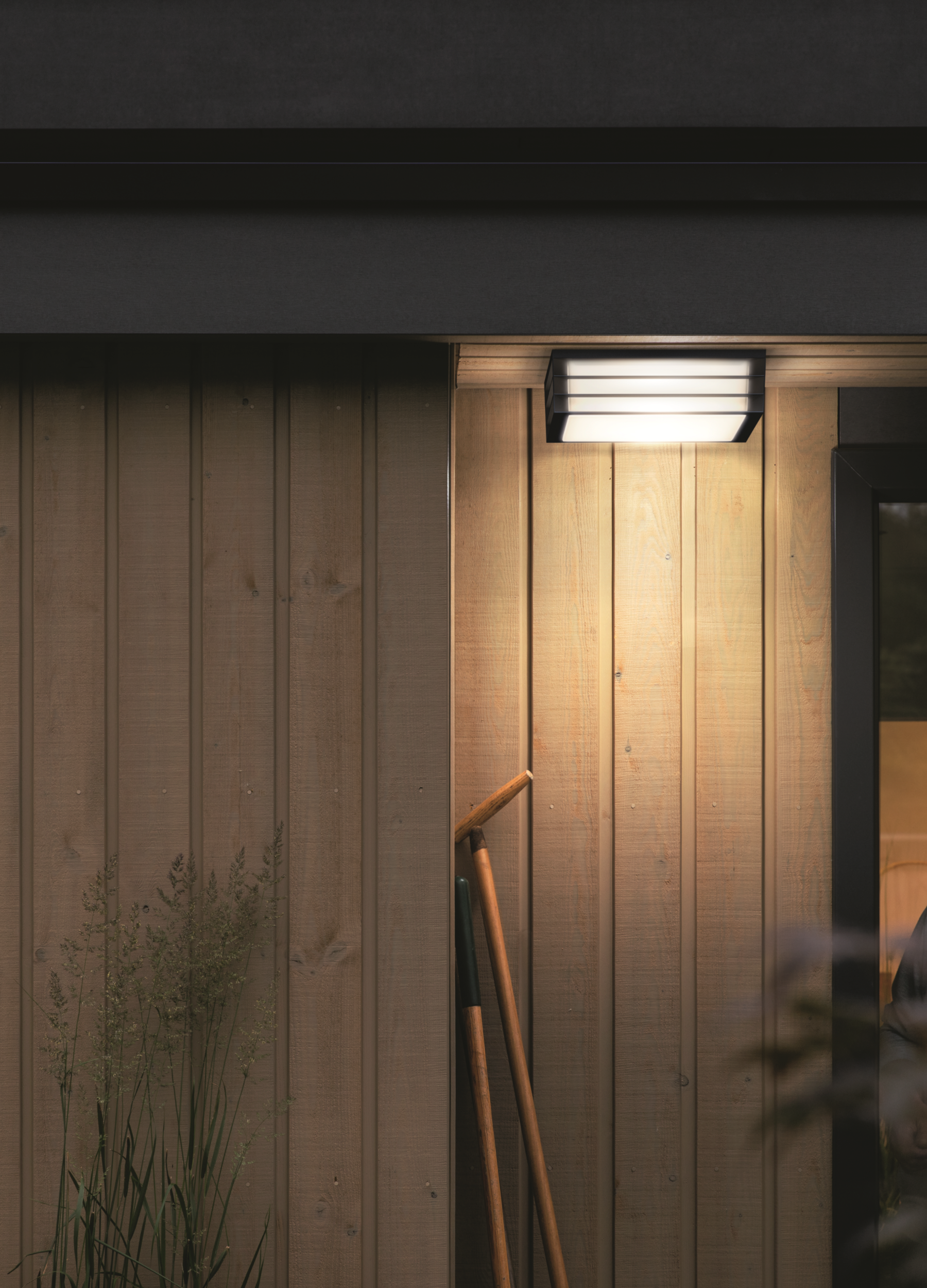 Aplique de exterior philips moonshine negro