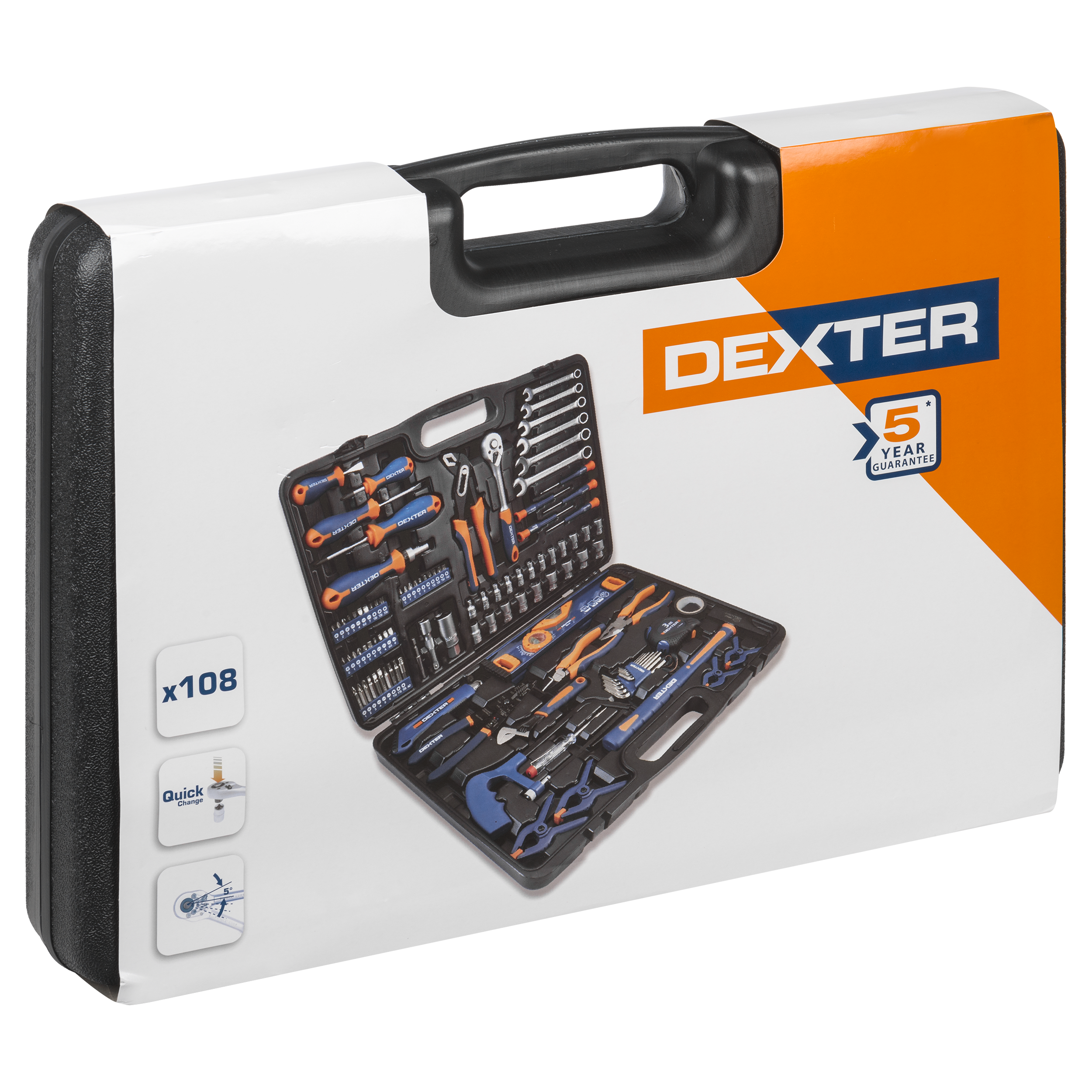 Maletín Herramientas DEXTER - 108 Piezas - 15