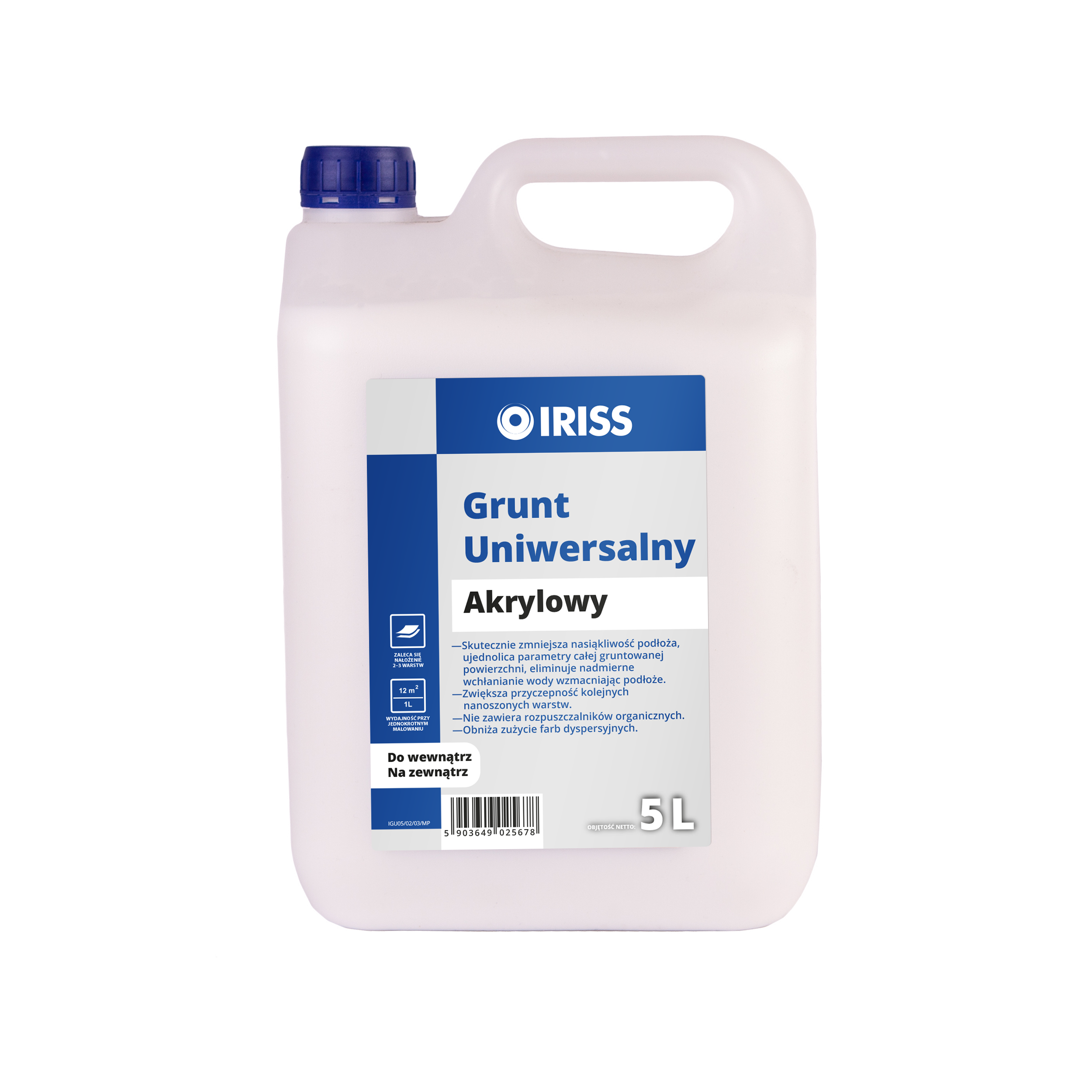 Grunt uniwersalny 5 l akrylowy Iriss