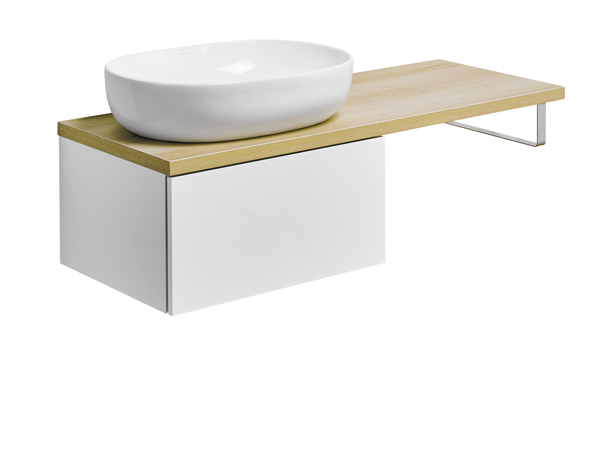 Umywalka ceramiczna nablatowa Nyks 48 x 37 Invena - 19