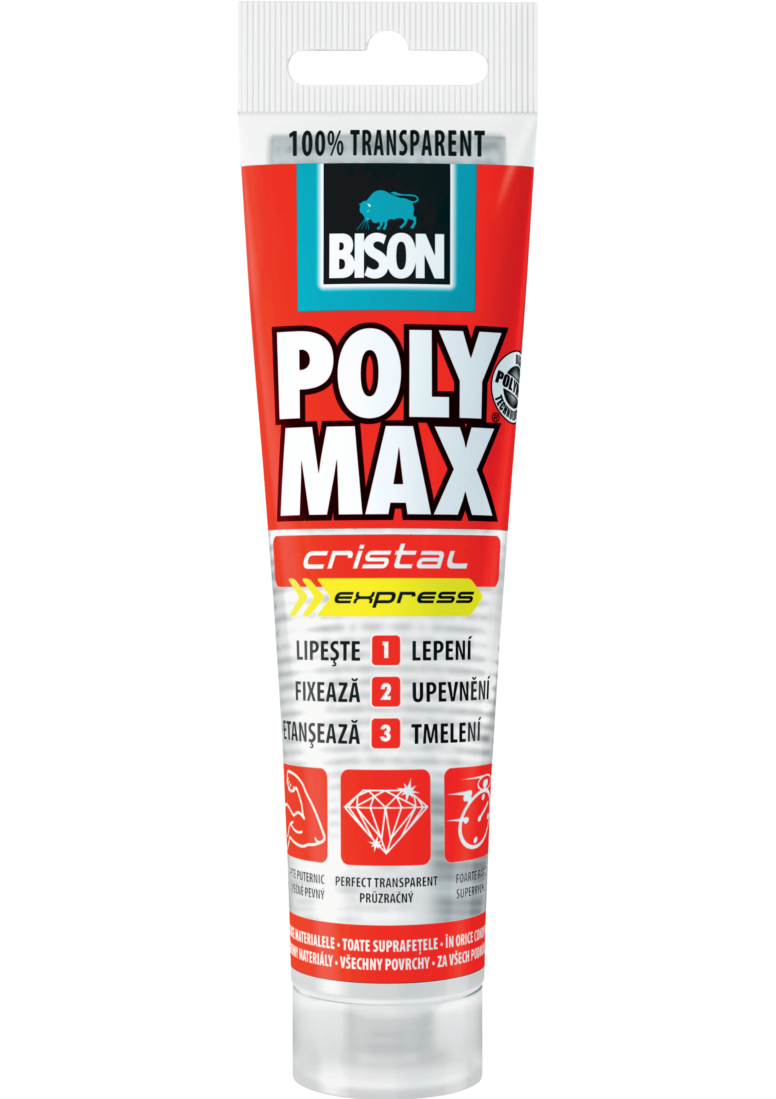 Klej montażowy POLY MAX CRISTAL EXPRESS 115 g BISON