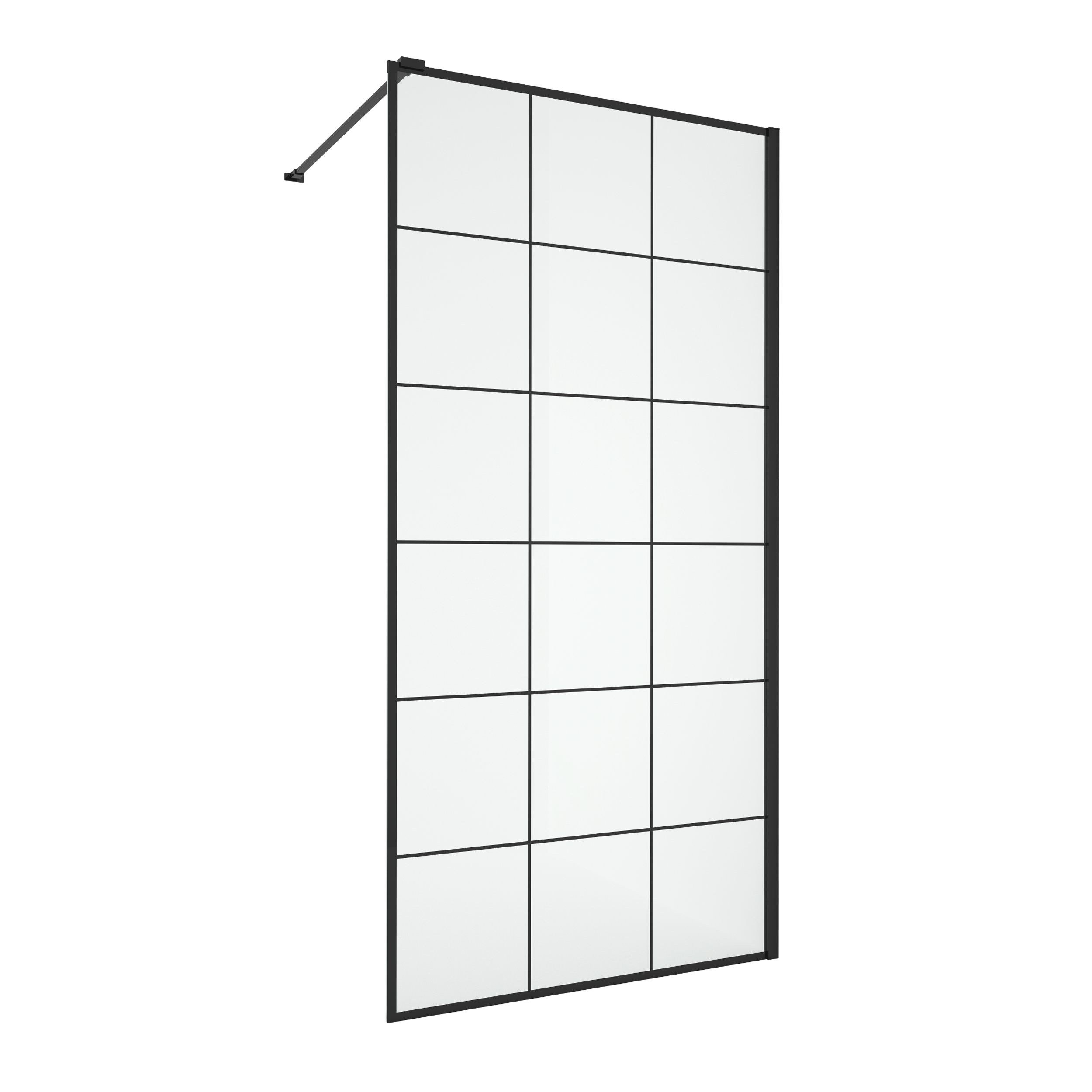 Kabina Walk-in Black Frame 100x200 transparentna profil czarny Wellneo
