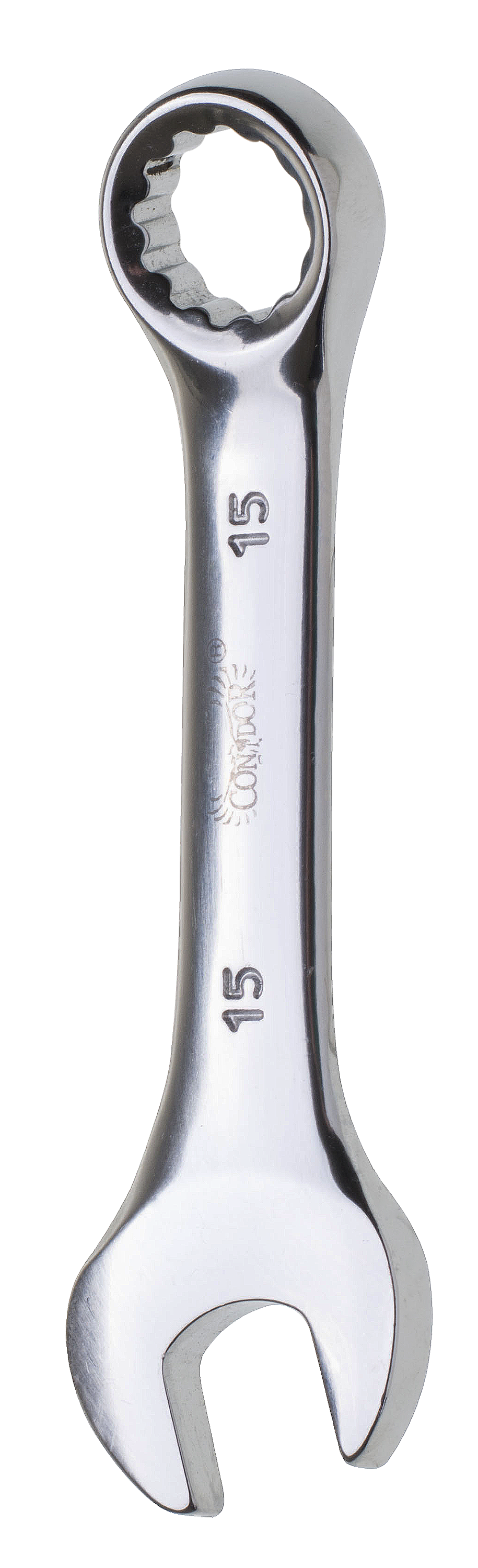 Klucz płasko-oczkowy 15 mm krótki Drel