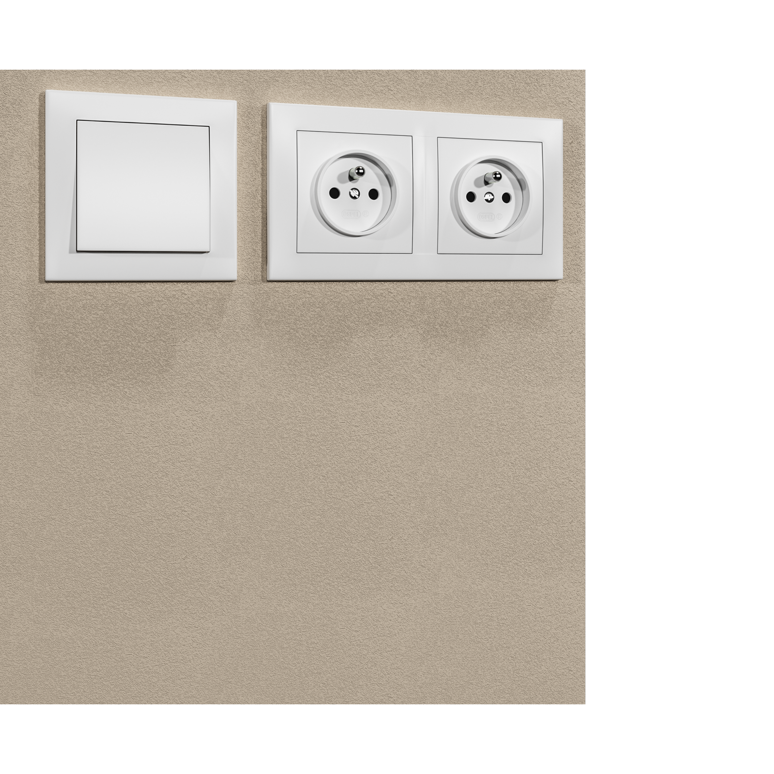 Włącznik pojedynczy IMPRESJA Biały OSPEL - 3