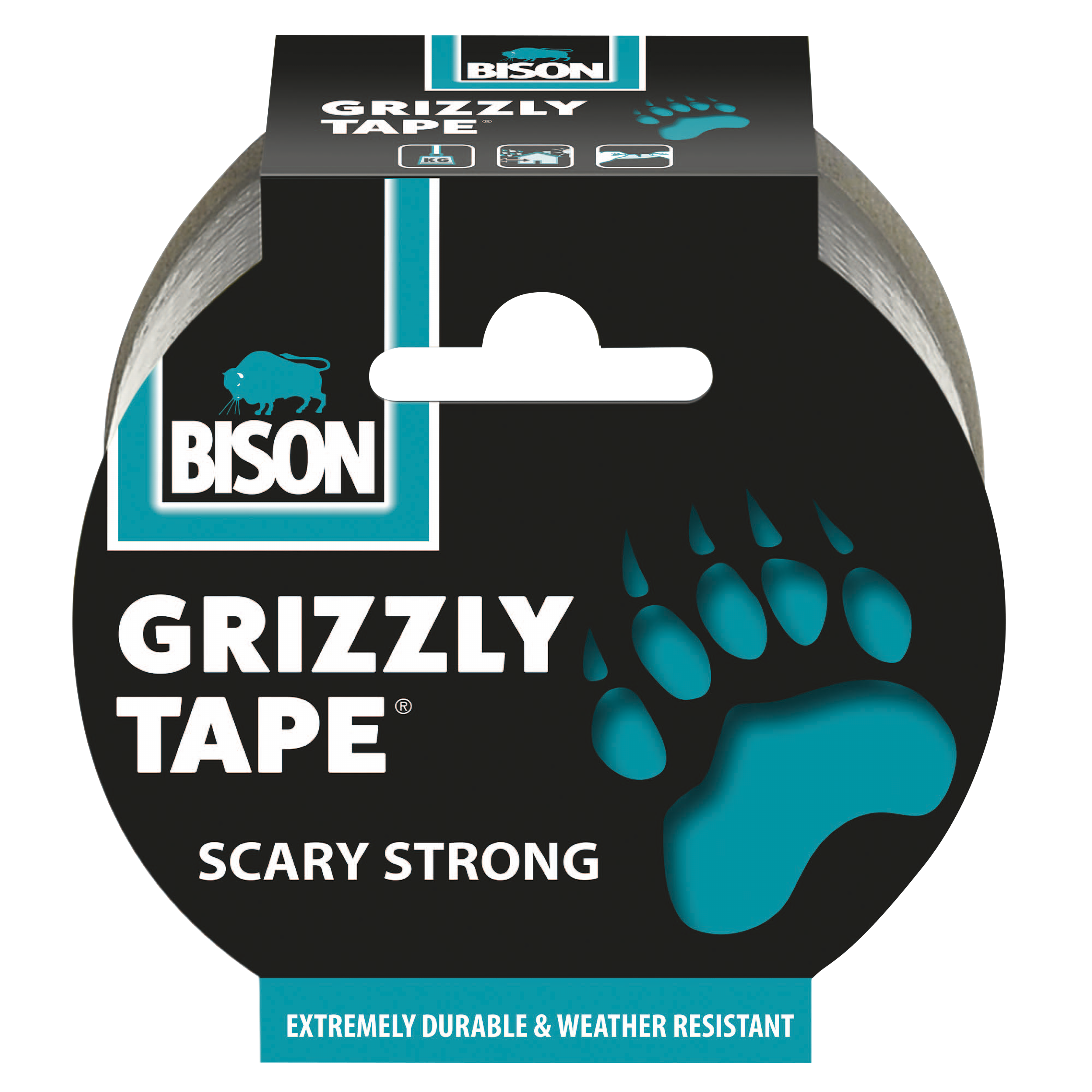 Taśma naprawcza GRIZZLY TAPE 5 cm x 10 m srebrna BISON - 2