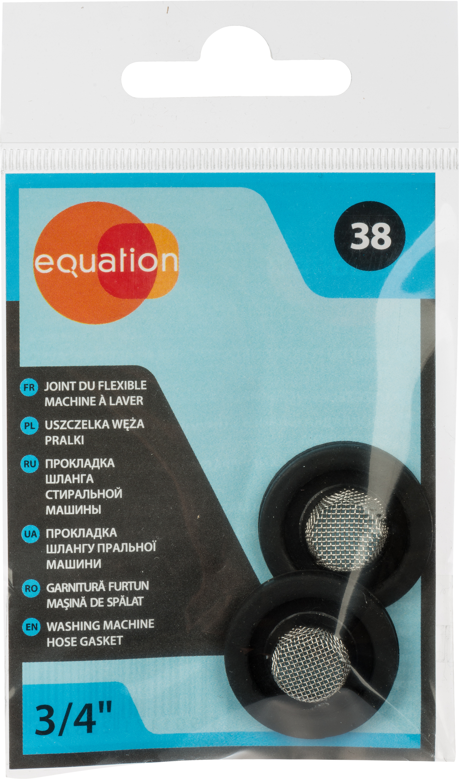 Uszczelka węża pralki z sitkiem 3/4