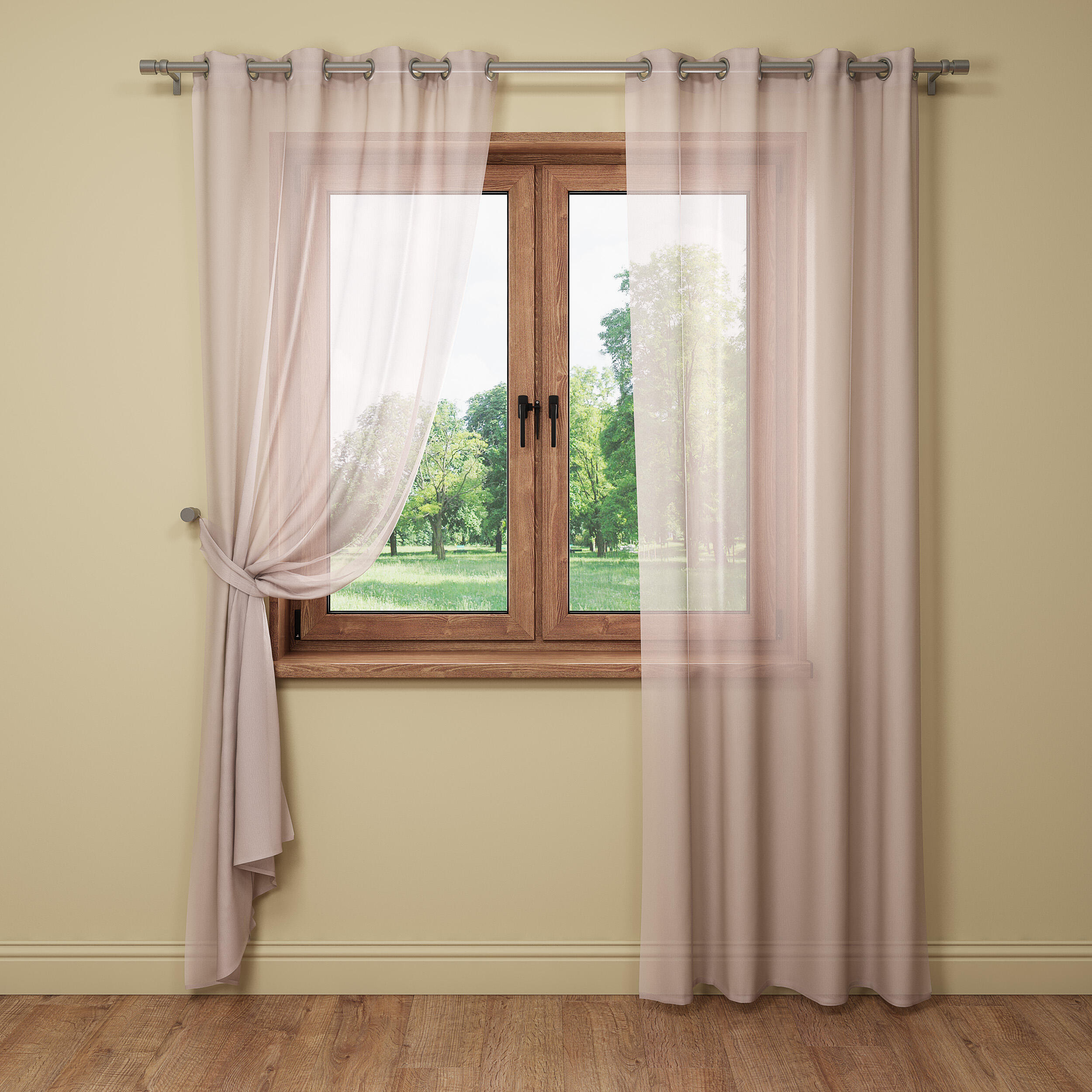 Firana na przelotkach Softy 140 x 260 cm różowa Inspire - 11