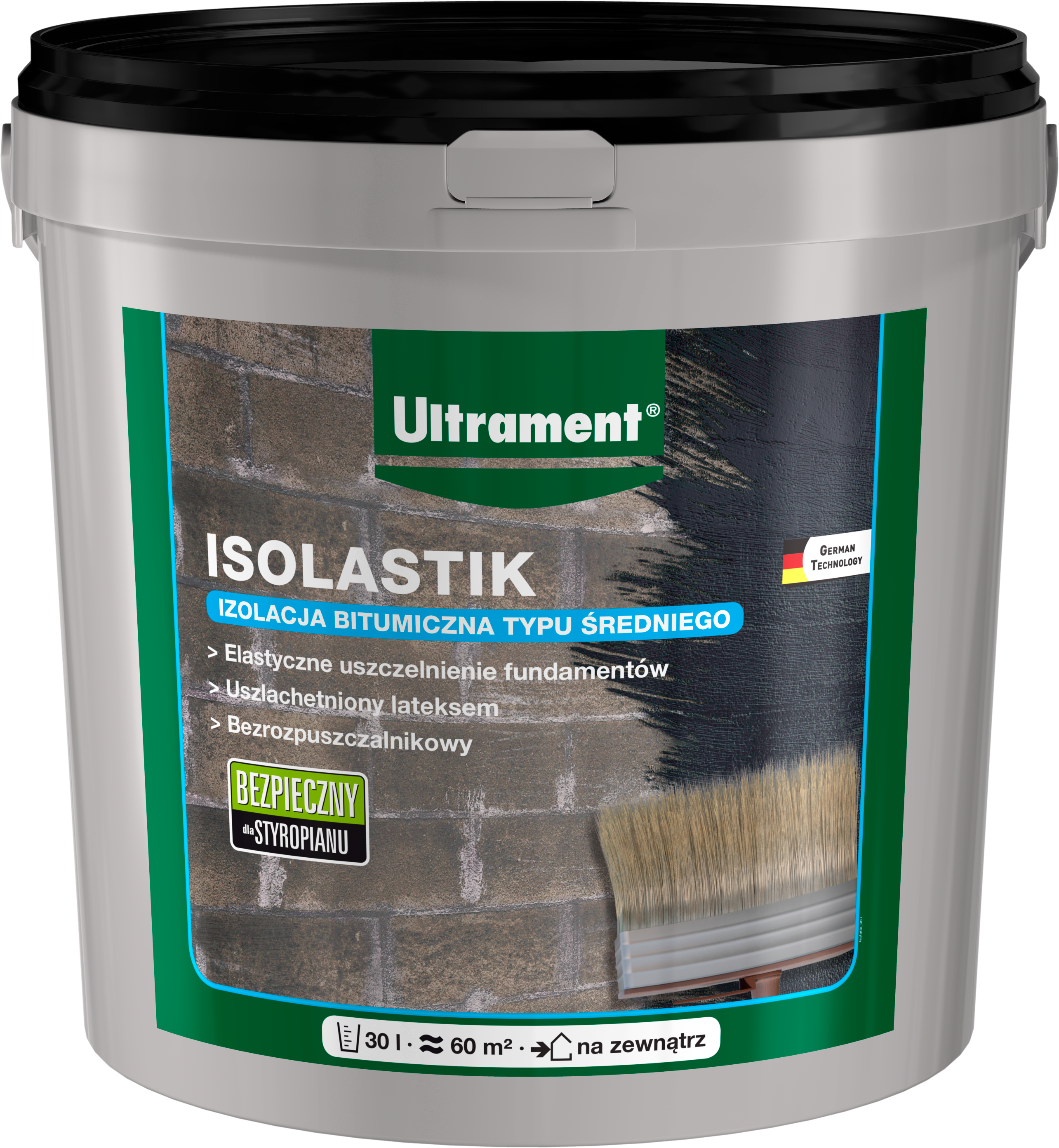 Izolacja bitumiczna typu średniego 30 l Isolastik Ultrament