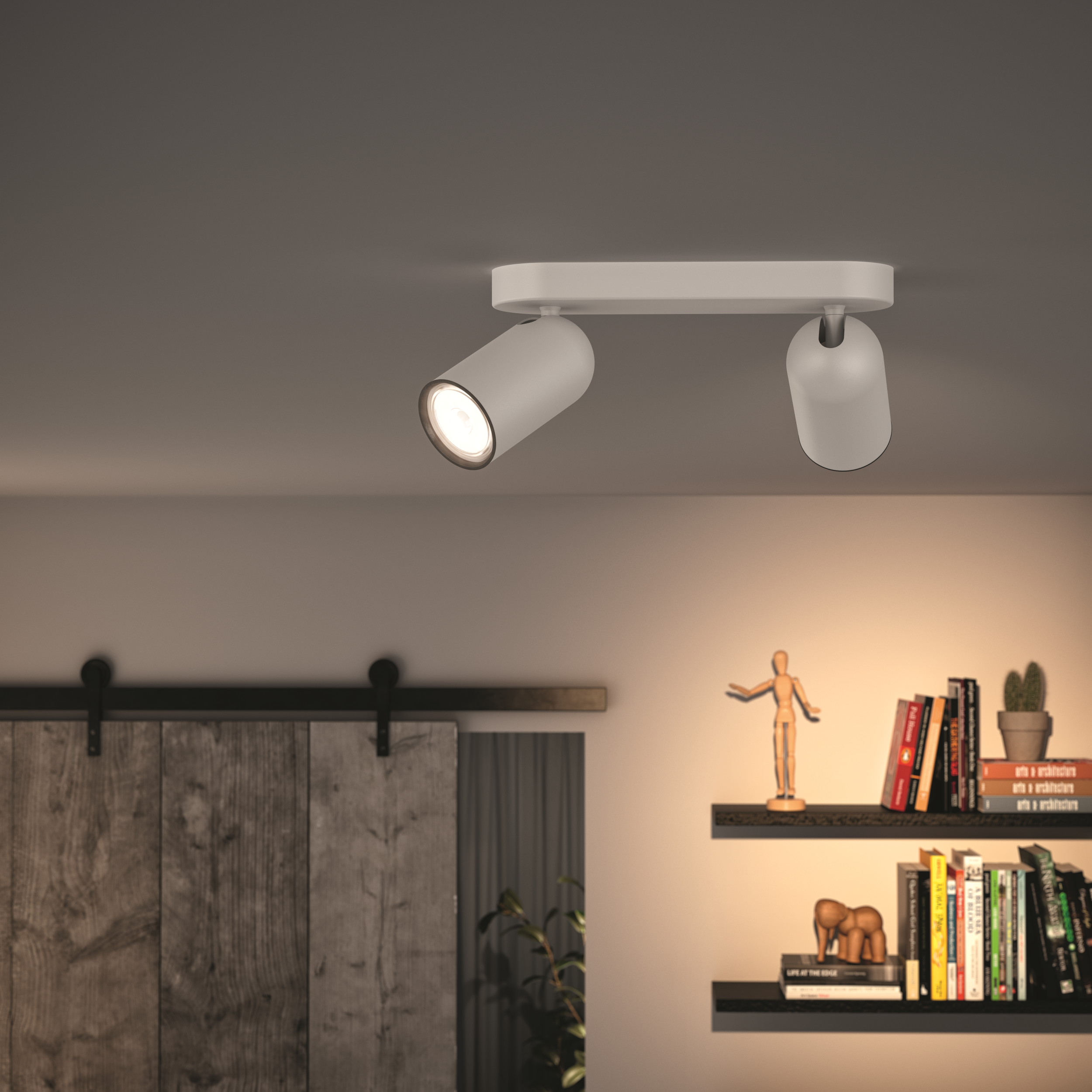 Foco de 2 luces Pongee GU10 blanco 12 cm - 2