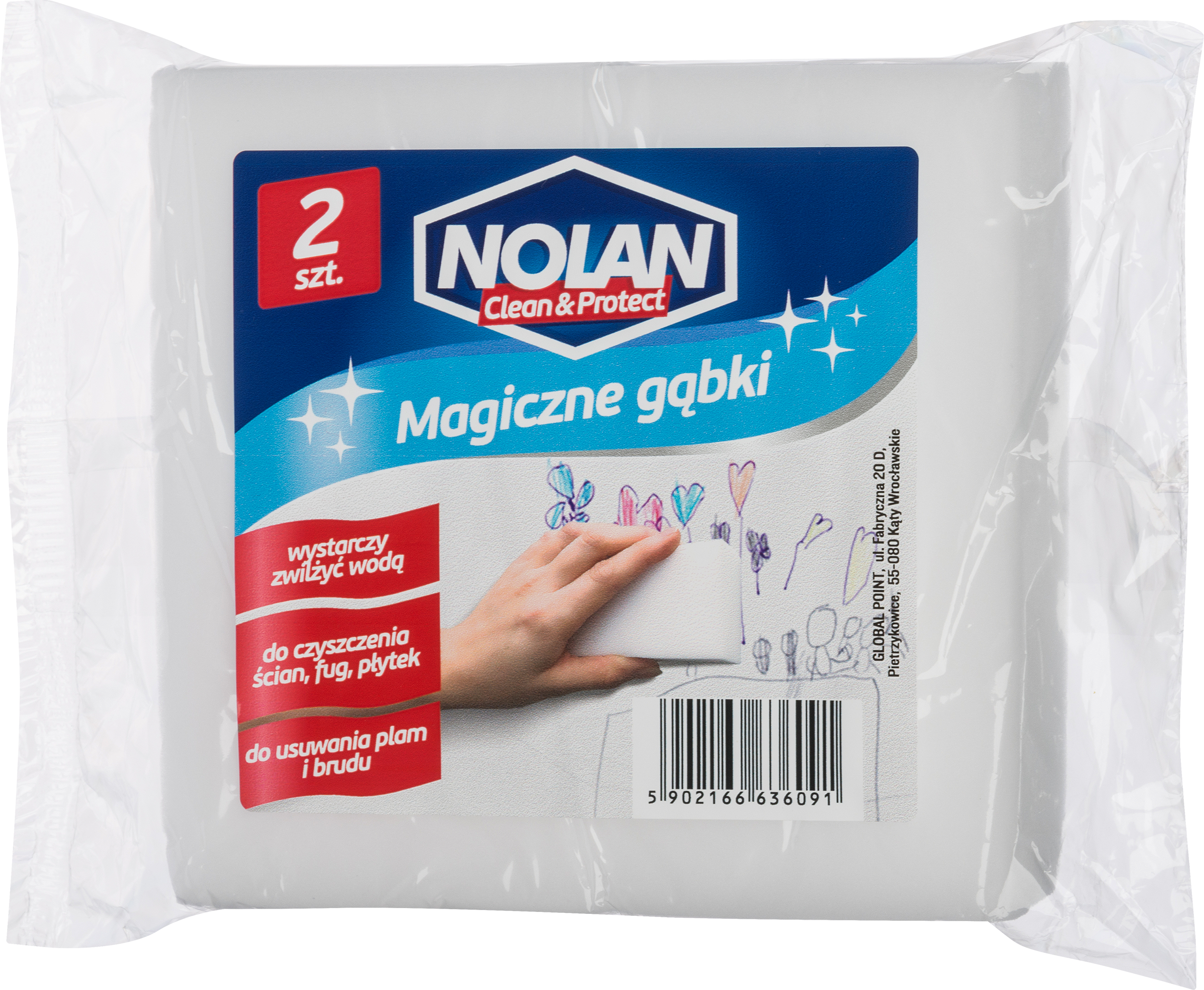 Gąbka MAGIC 2 szt. 12 x 6.3 x 3 cm NOLAN - 2