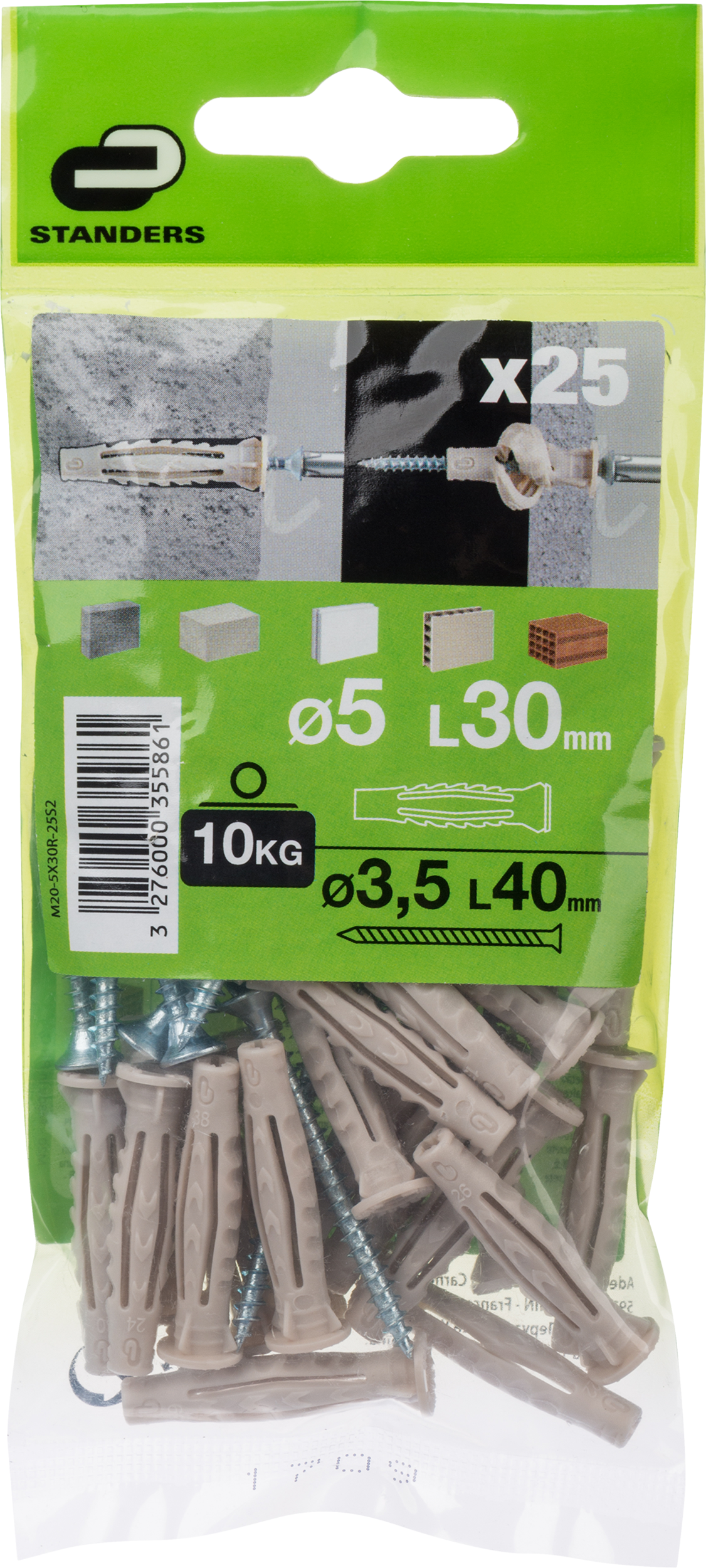 Kołek uniwersalny 5 x 30 mm 25 szt. Standers - 4