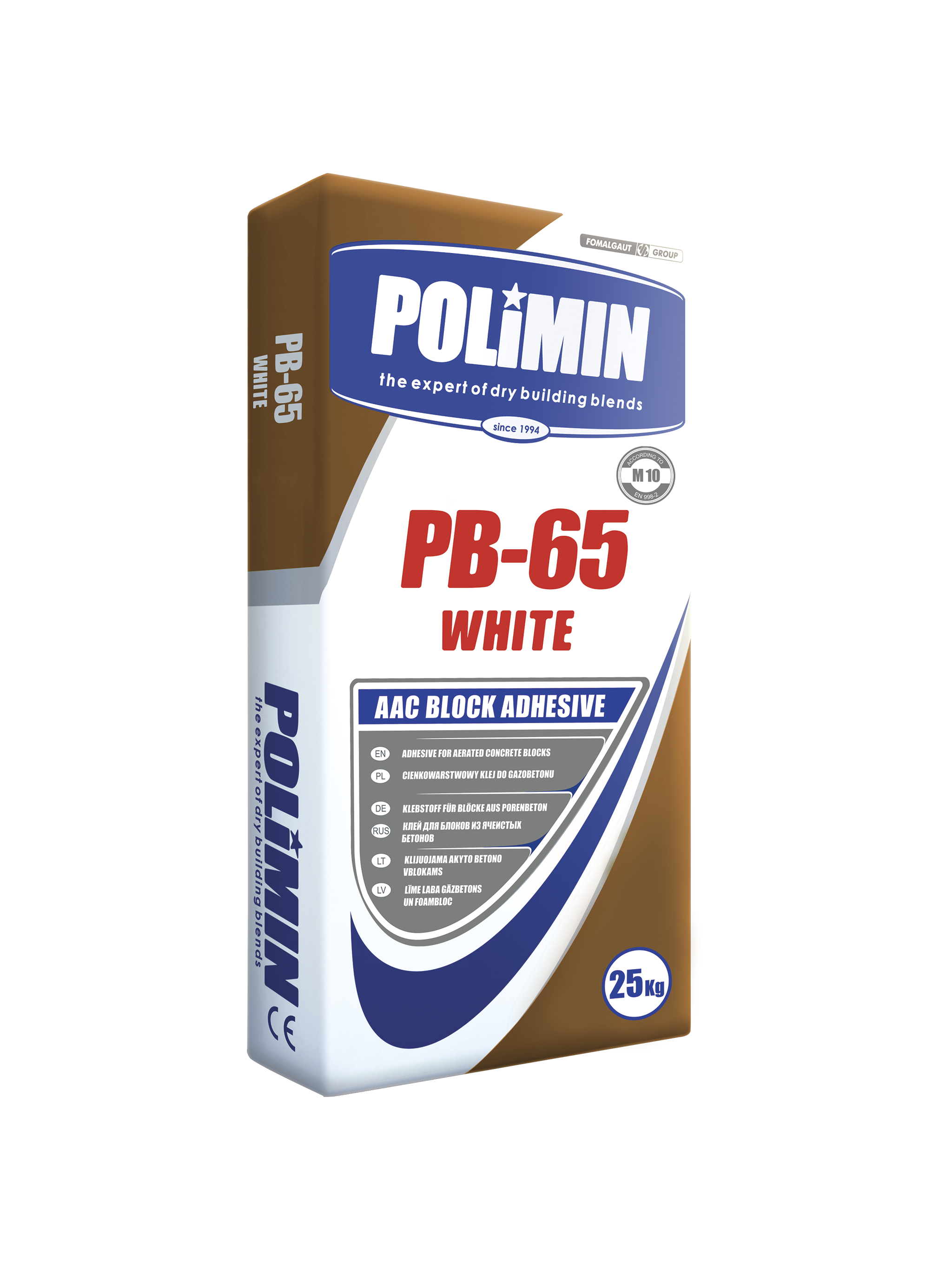 Zaprawa klejowa PB-65 Biały M10 25 kg Polimin