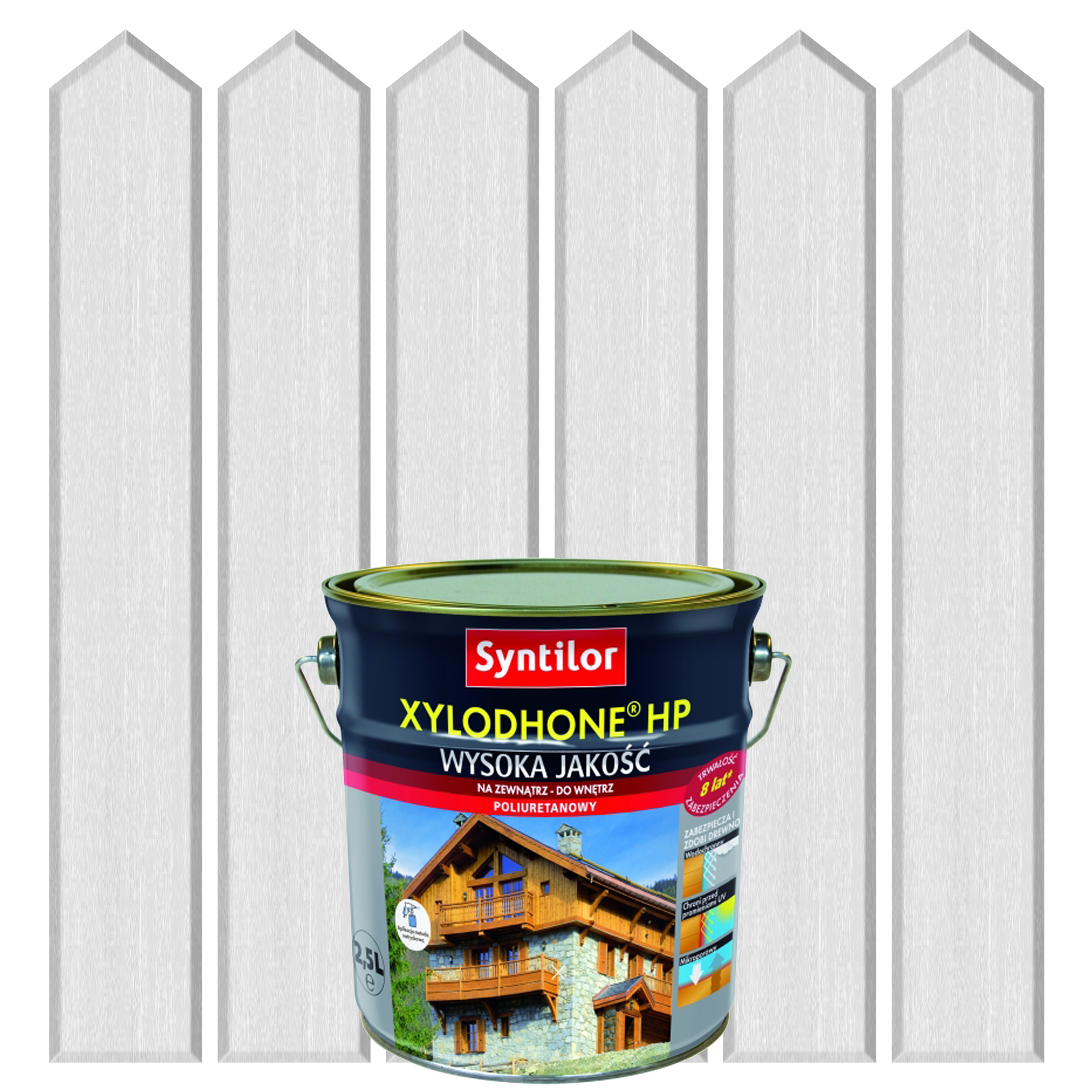 Lazura do drewna XYLODHONE HP 2.5 l Biały SYNTILOR