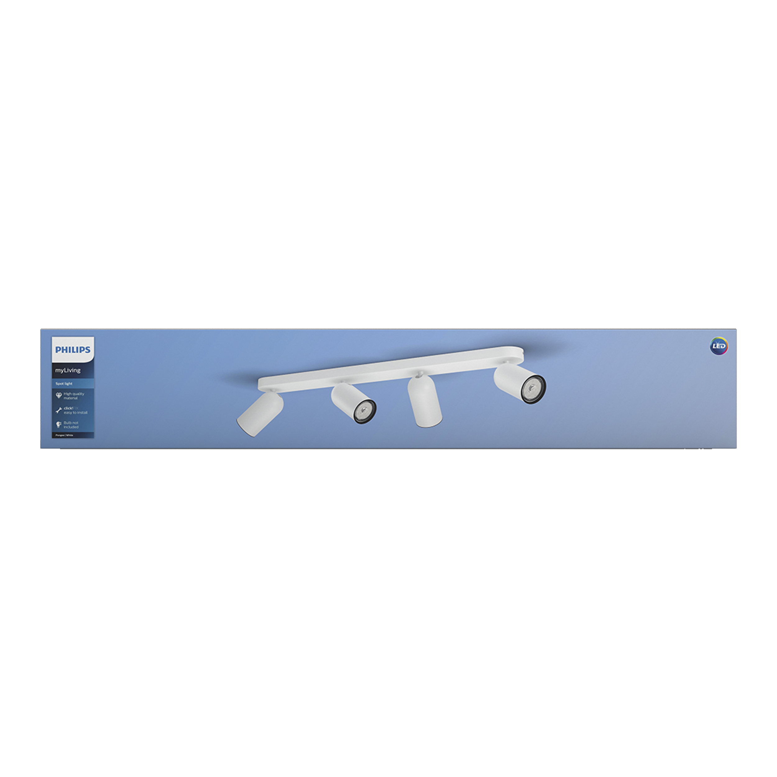 Foco de 4 luces Pongee GU10 blanco 12 cm - 8