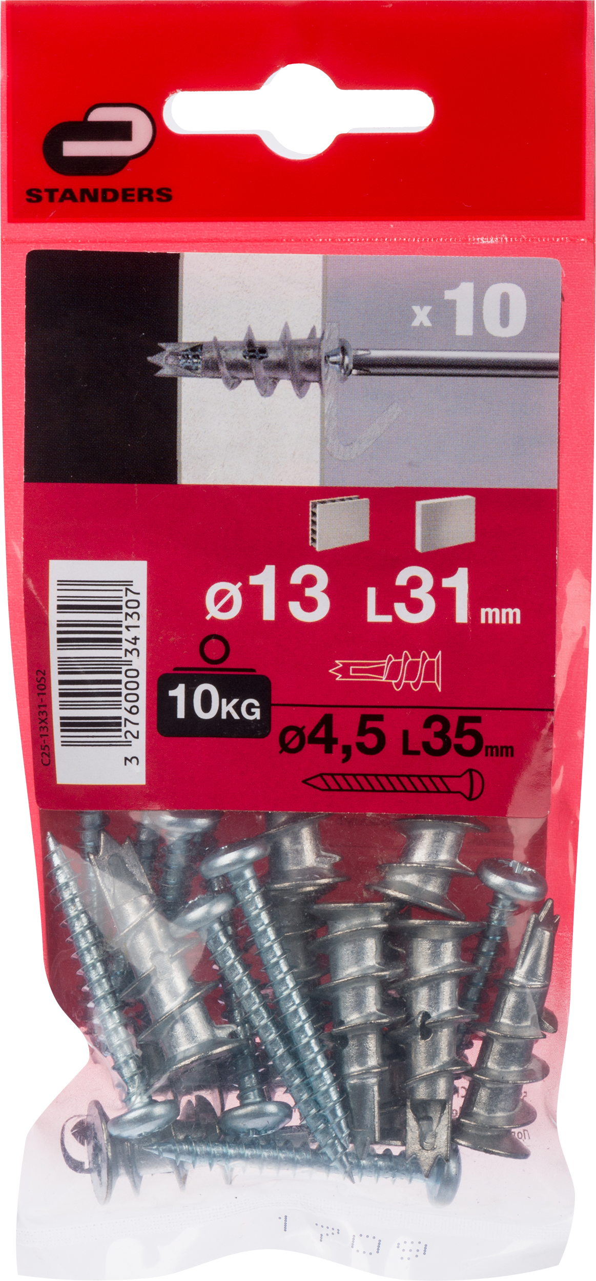 Kołek do GK 4.5 x 35 mm PZ 10 szt. Standers - 2