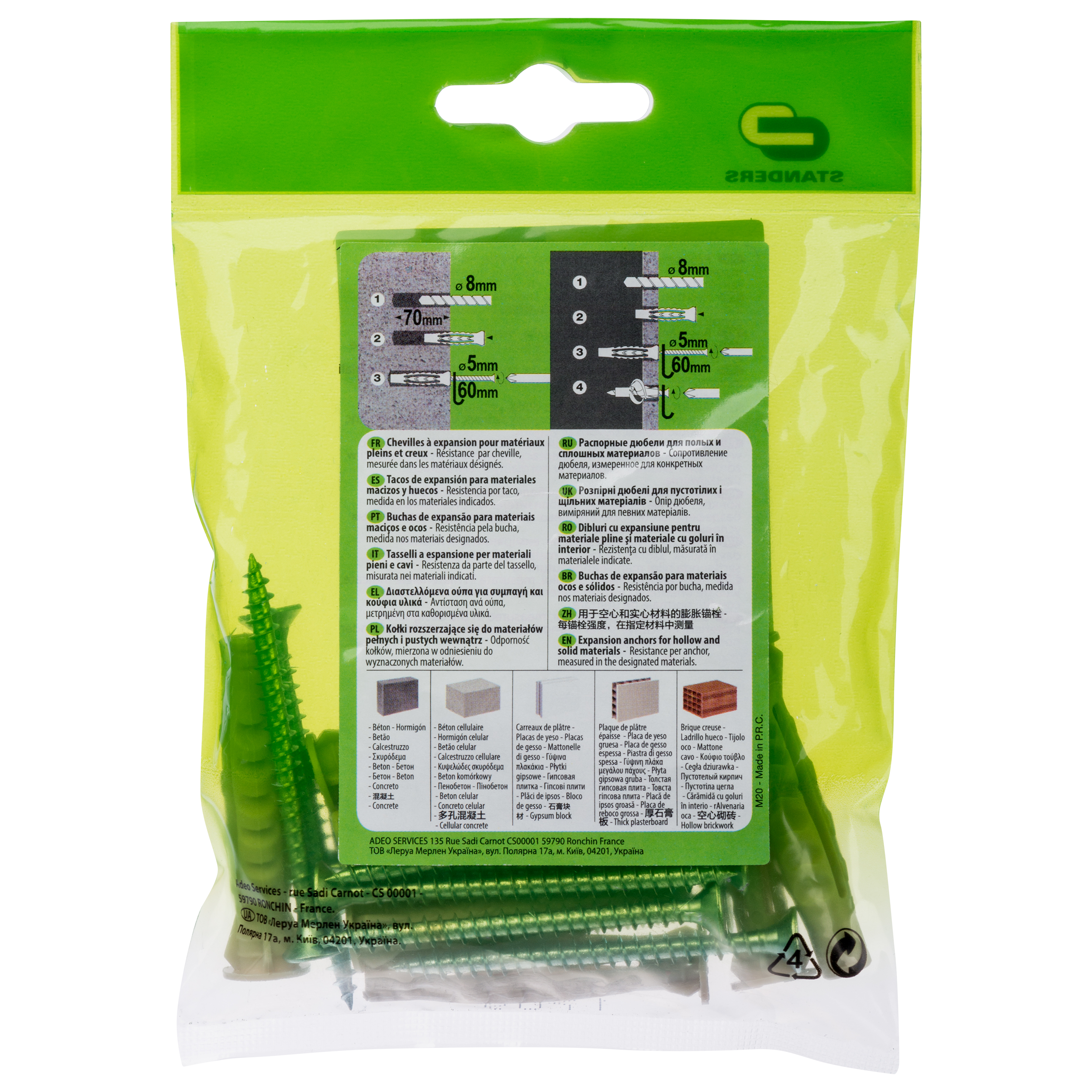 Kołek uniwersalny 8 x 50 mm 10 szt. Standers - 3