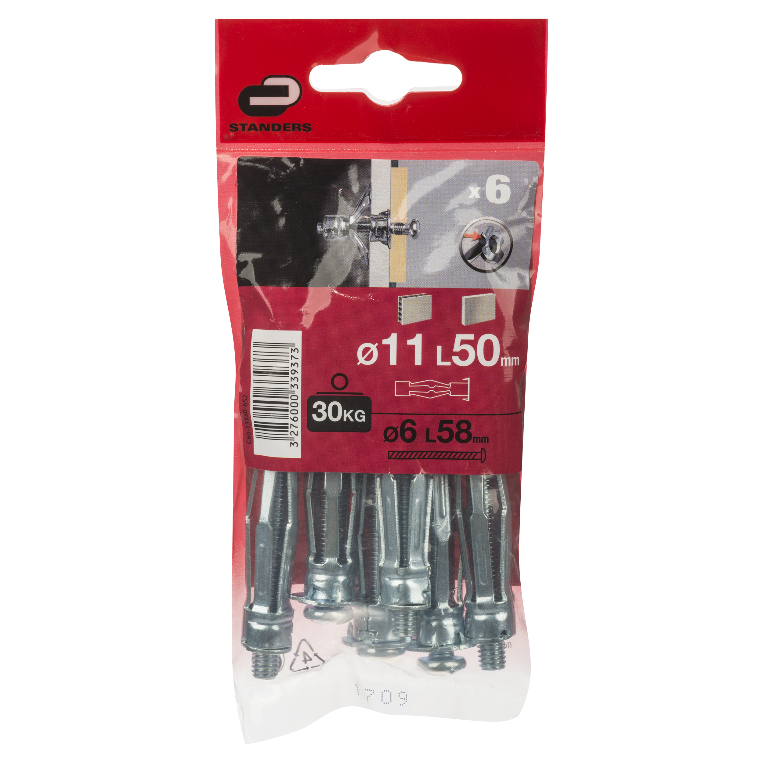 Kołek do GK Molly 11 x 50 mm 6 szt. Standers