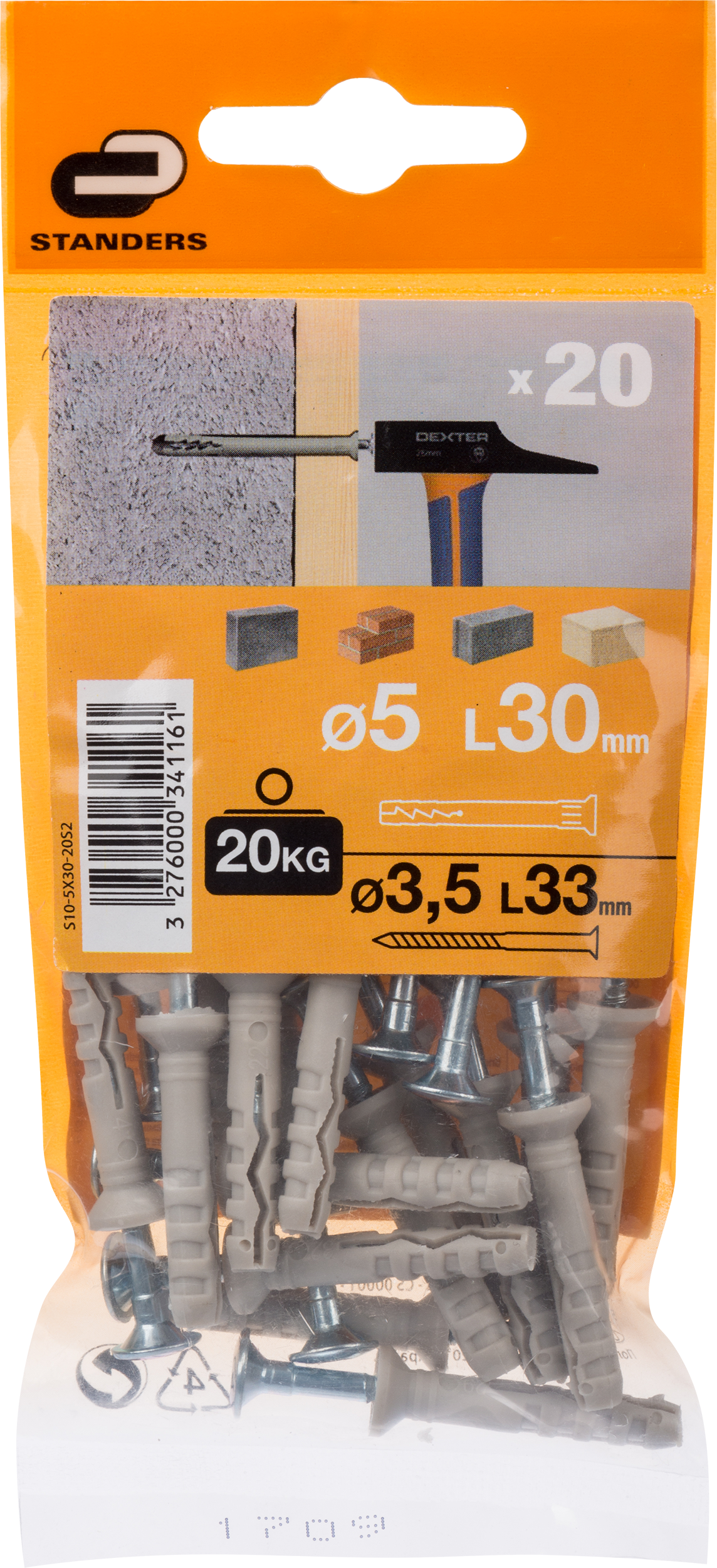 Kołek do szybkiego montażu 5 x 30 mm 20 szt. Standers - 5