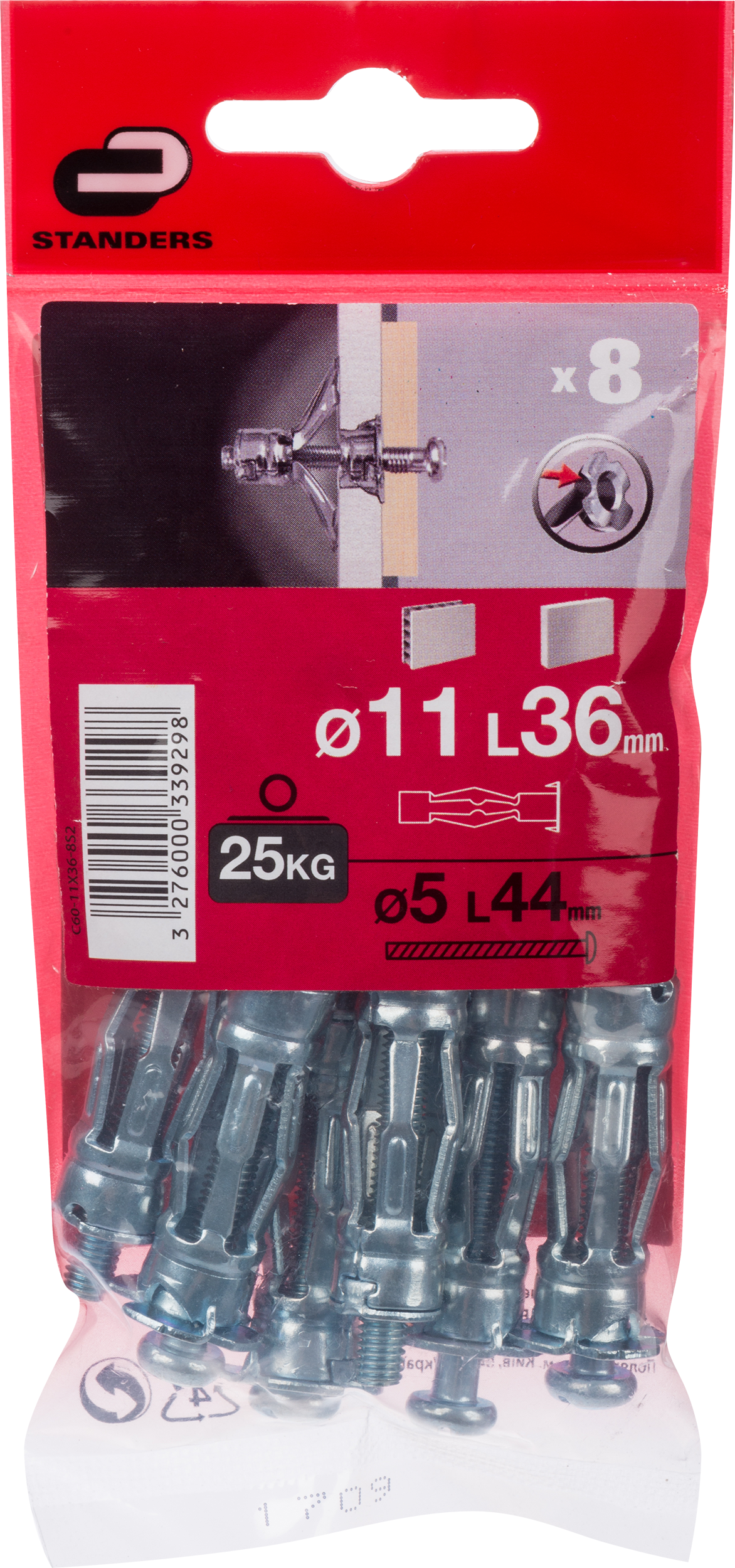Kołek do GK Molly 11 x 36 mm 8 szt. Standers - 4