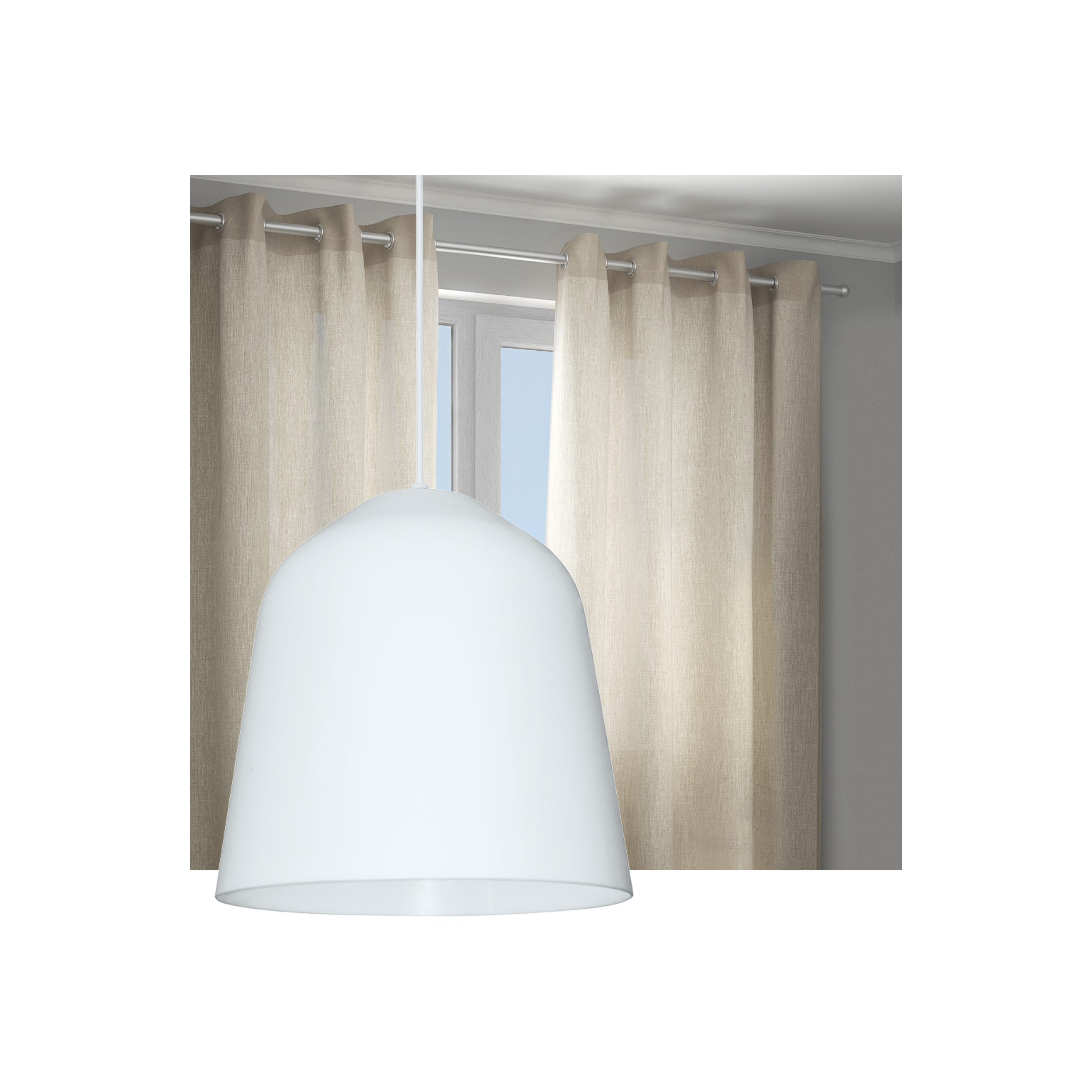 Lampa wisząca Bizen biała E27 Inspire - 4