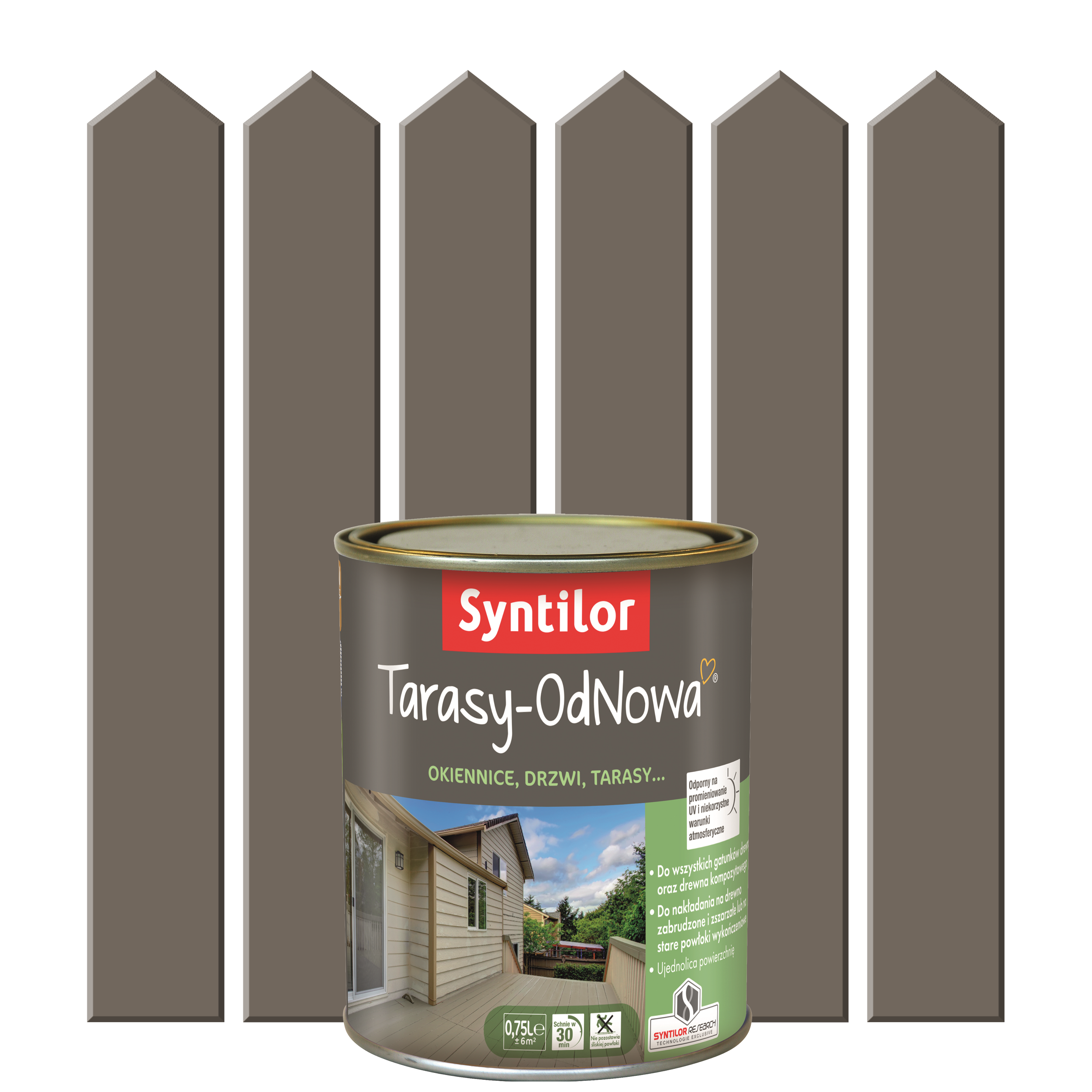 Farba do drewna TARASY ODNOWA 0.75 l Kora Drewna SYNTILOR