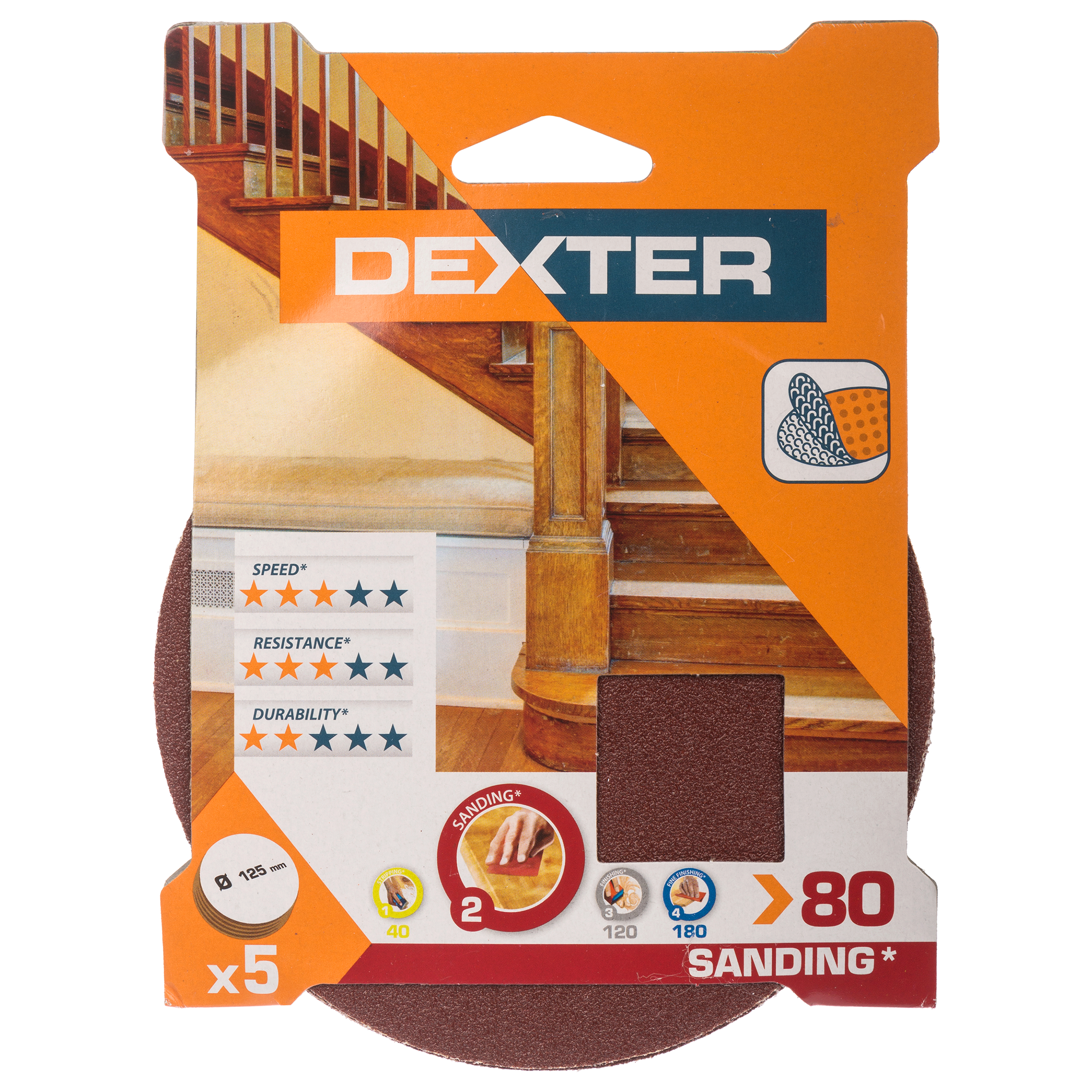 5 Disco abrasivo DEXTER para lijadora 80 - 9