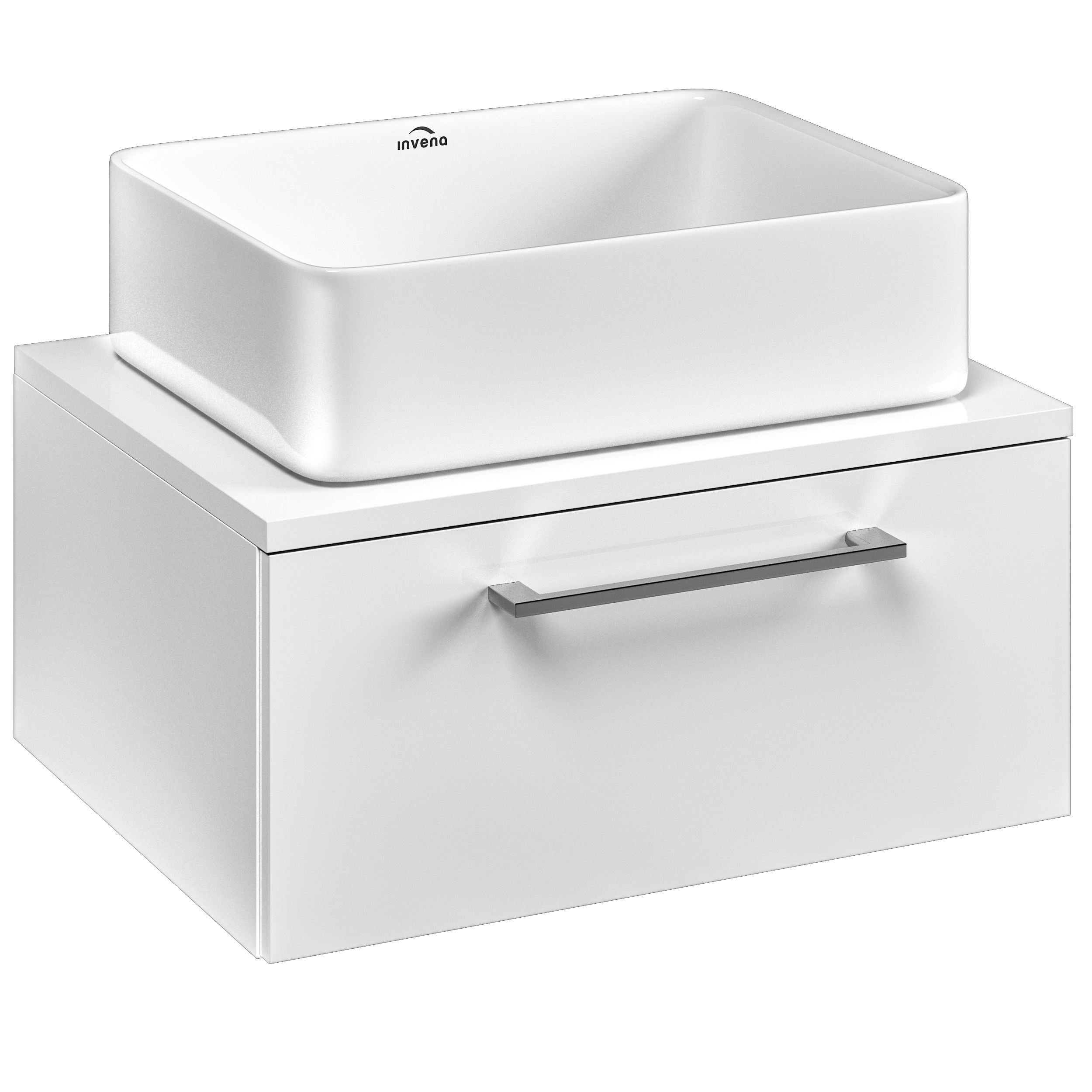 Umywalka ceramiczna nablatowa Nyks 48 x 37 Invena - 24