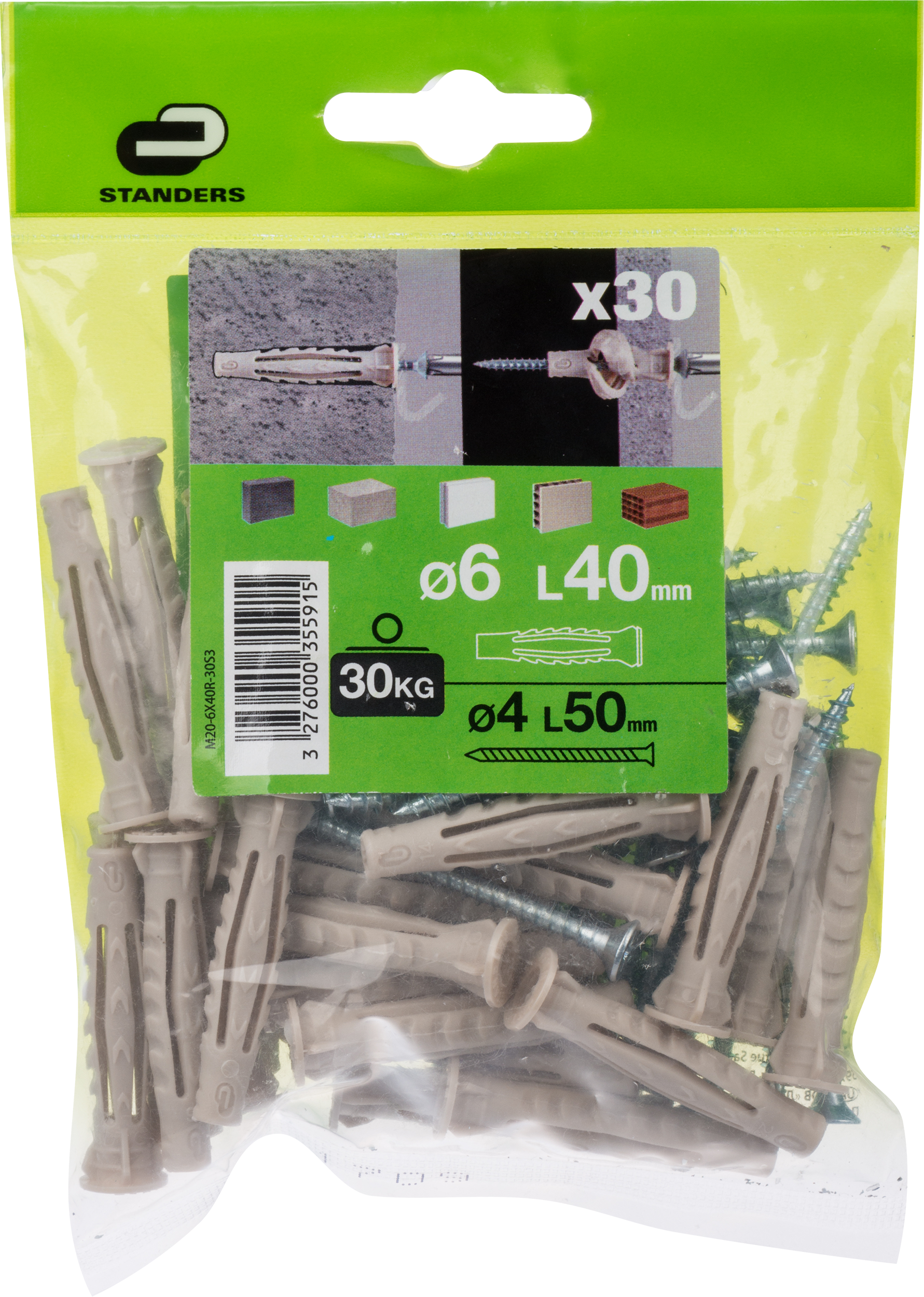 Kołek uniwersalny 6 x 40 mm 30 szt. Standers - 4