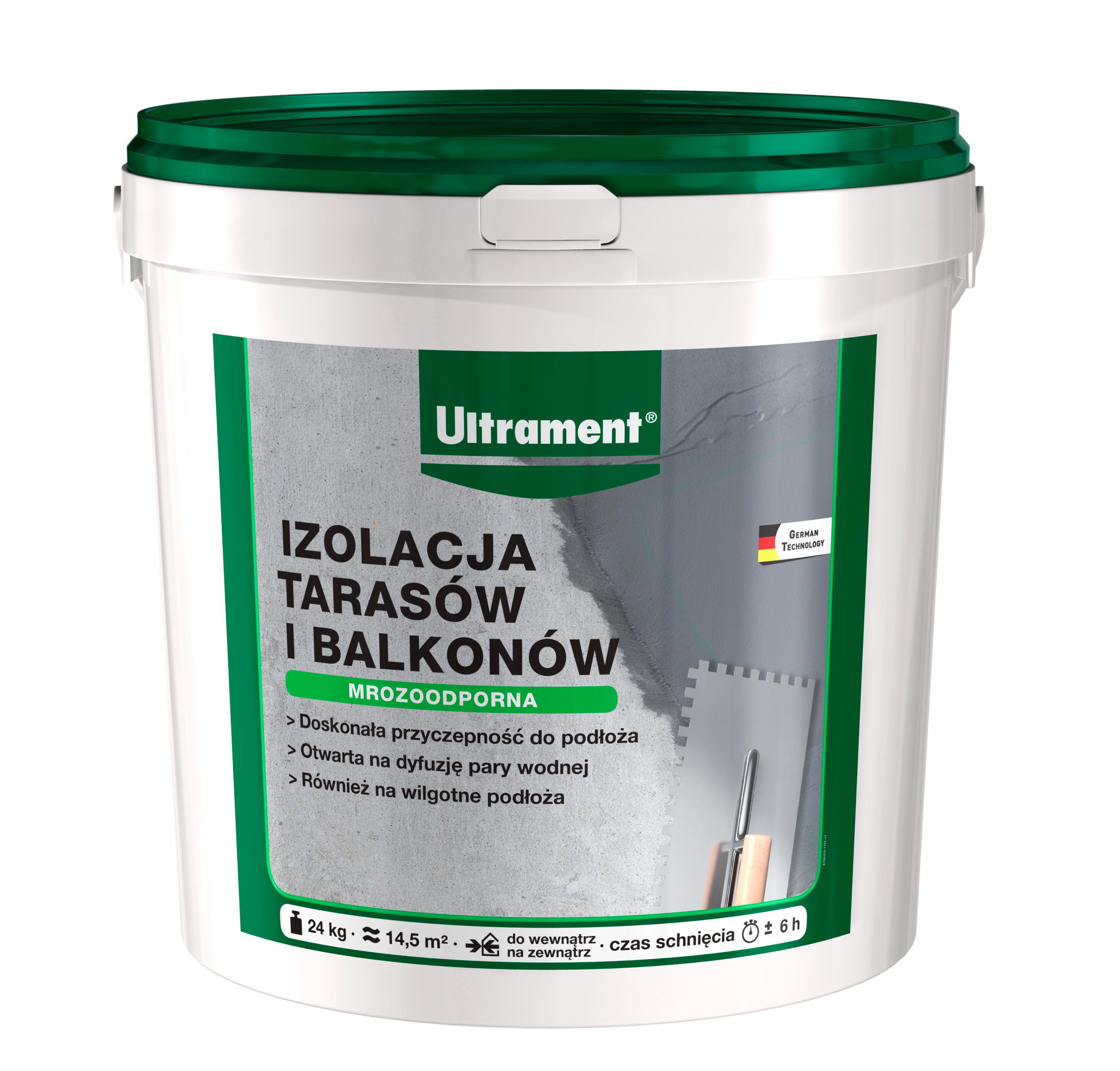 Izolacja do tarasów i balkonów Mrozoodporna 24 kg Ultrament