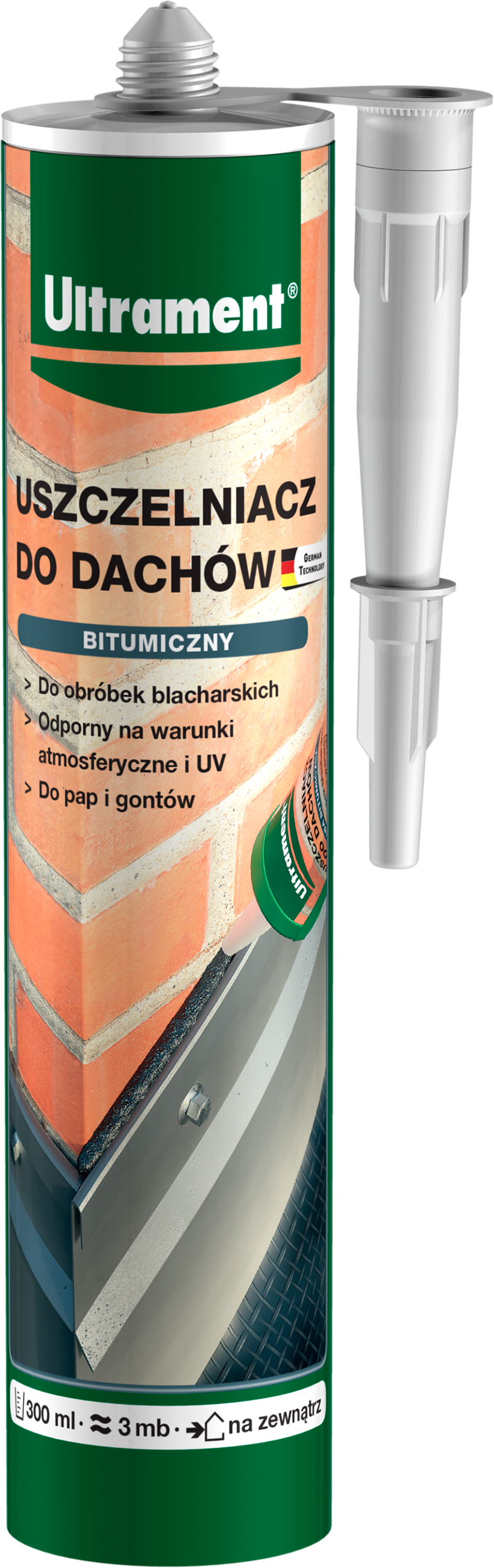 Uszczelniacz do dachów Czarny 300 ml Ultrament