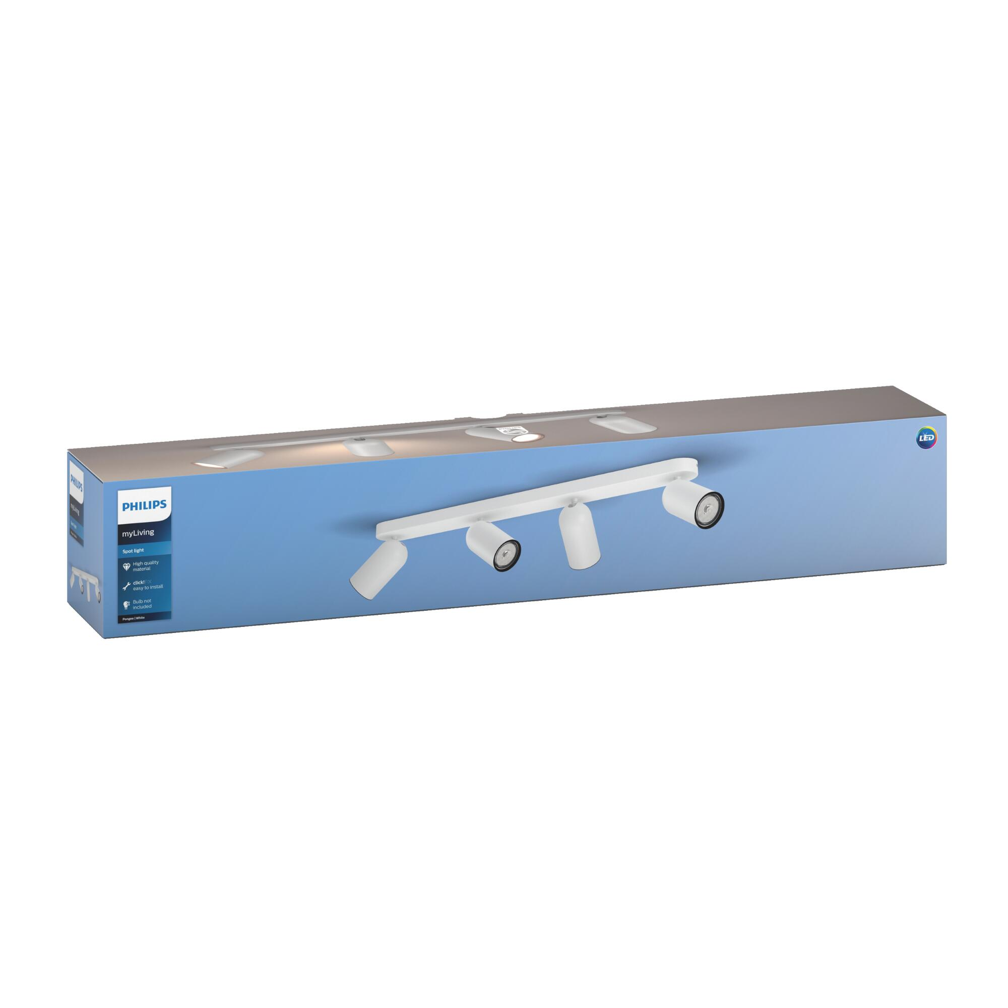 Foco de 4 luces Pongee GU10 blanco 12 cm - 7