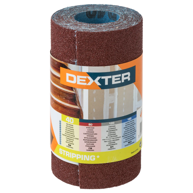 Papier ścierny ROLKA PŁÓTNO P40 115 mm x 2.5 m DEXTER