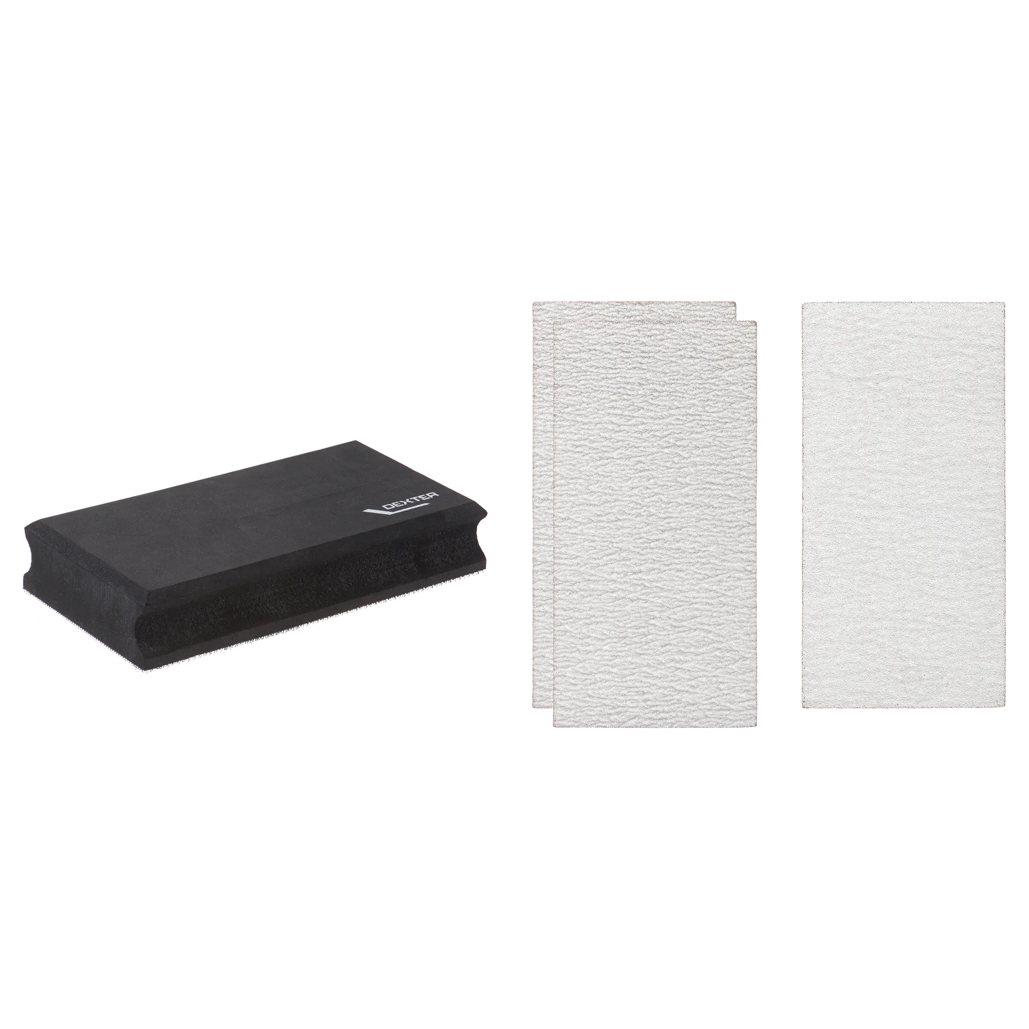Klocek do szlifowania z papierem ściernym 3 szt. do płyt GK 93x185 mm DEXTER