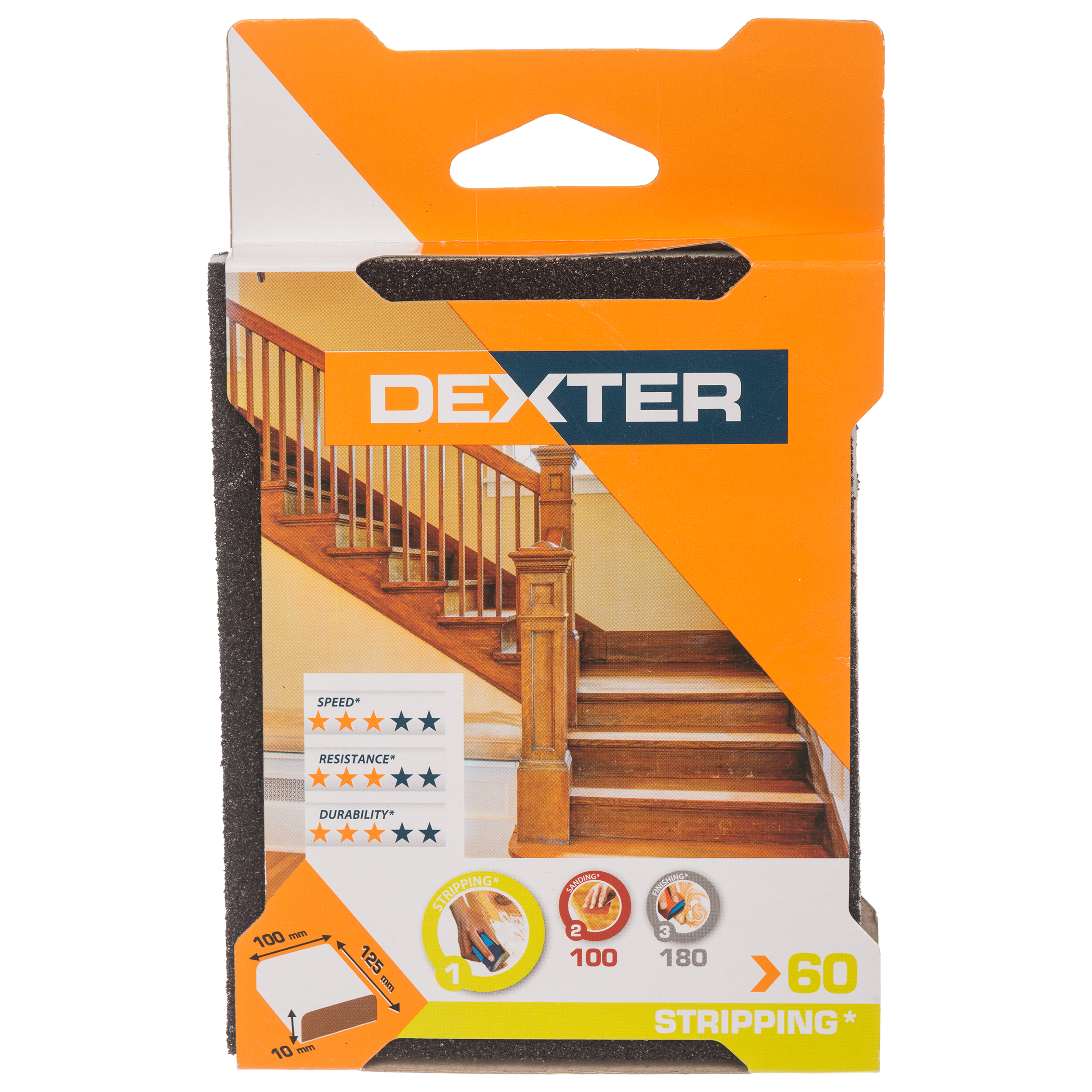 Esponja abrasiva DEXTER de grano 60 - 7