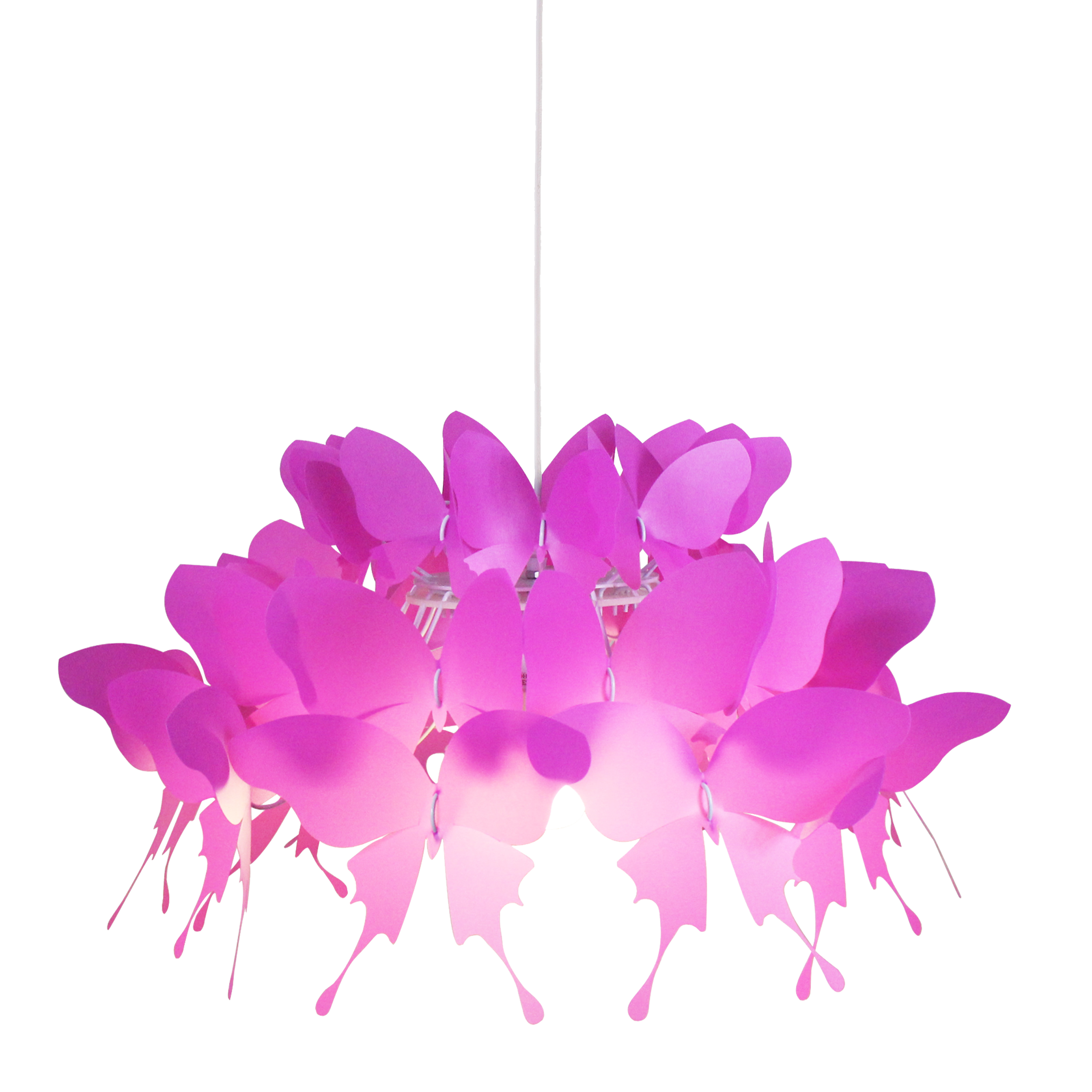 Lampa wisząca Farfalla różowa E27 Light Prestige
