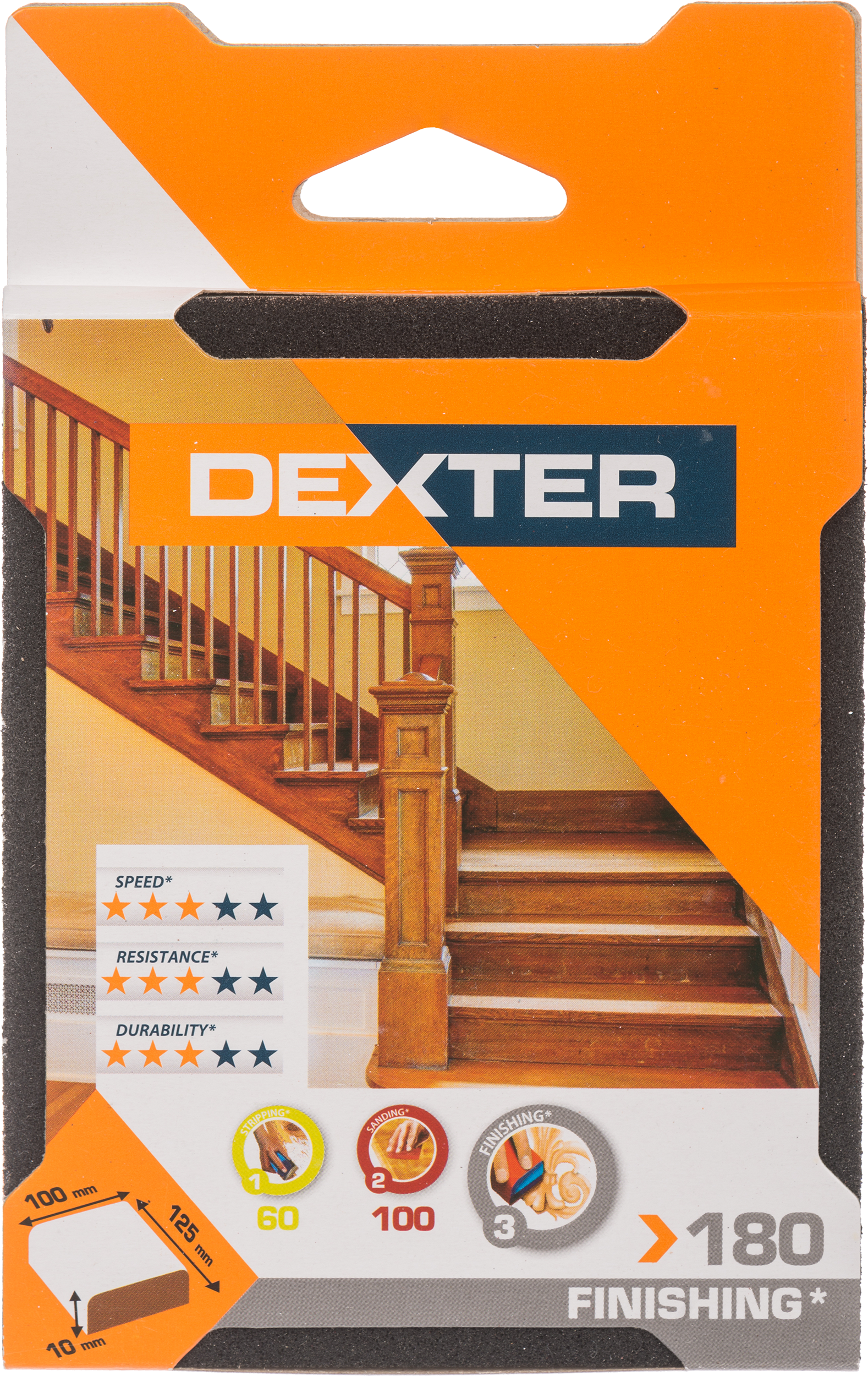 Esponja abrasiva DEXTER de grano 180 - 8