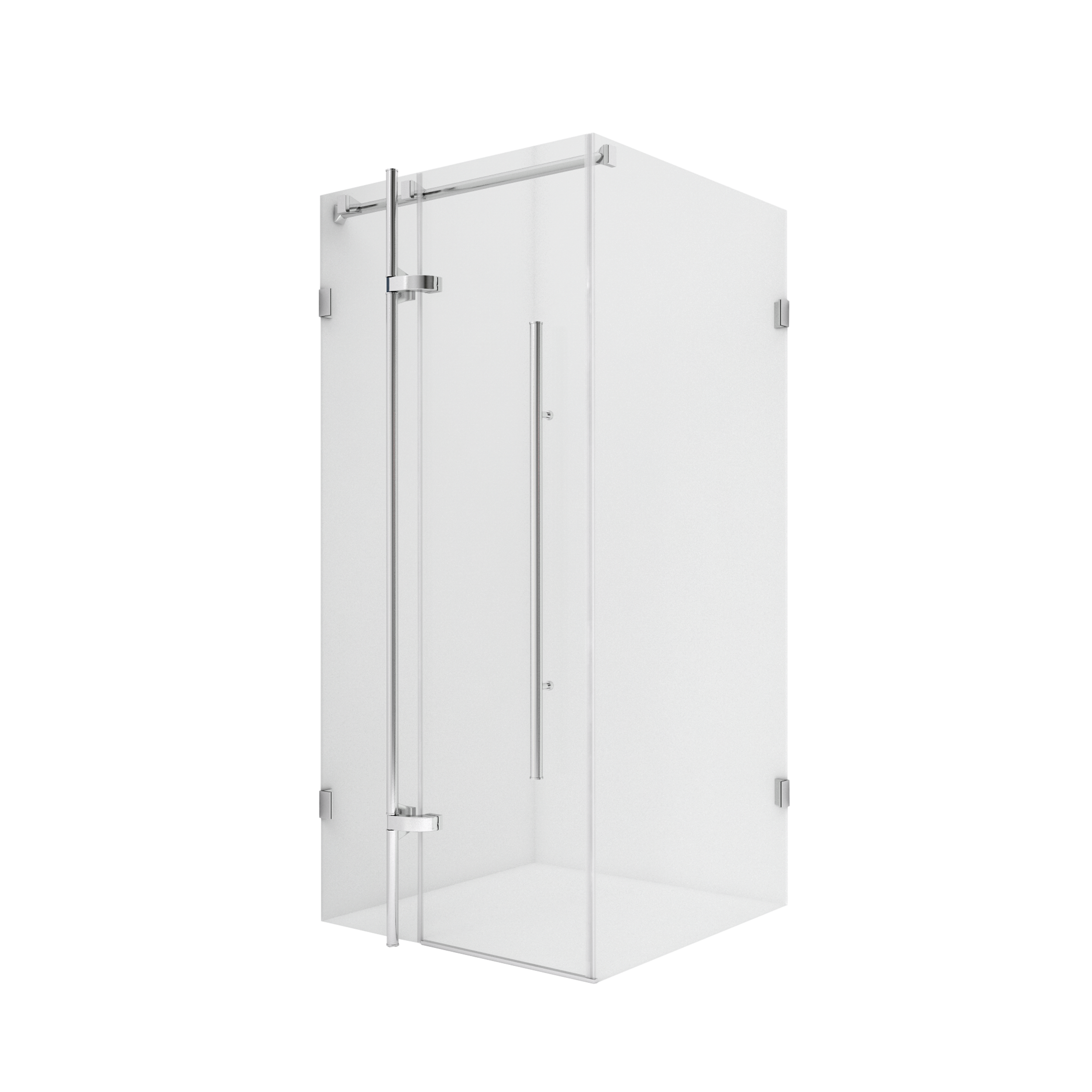 Kabina prysznicowa kwadratowa Ferra 80 x 80 x 190 cm chrom szkło transparentne Wellneo