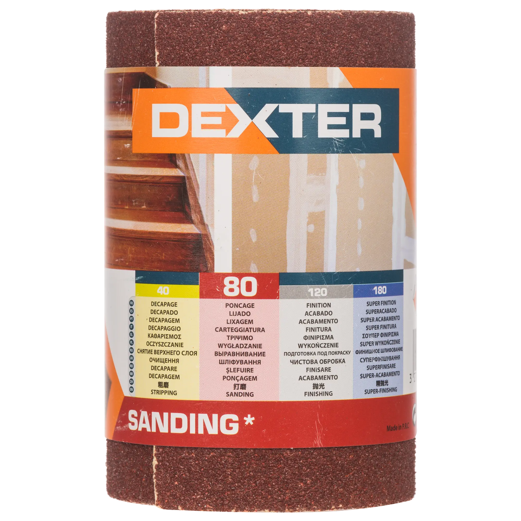 Papier ścierny ROLKA PAPIER P80 93 mm x 2.5 m DEXTER - 3