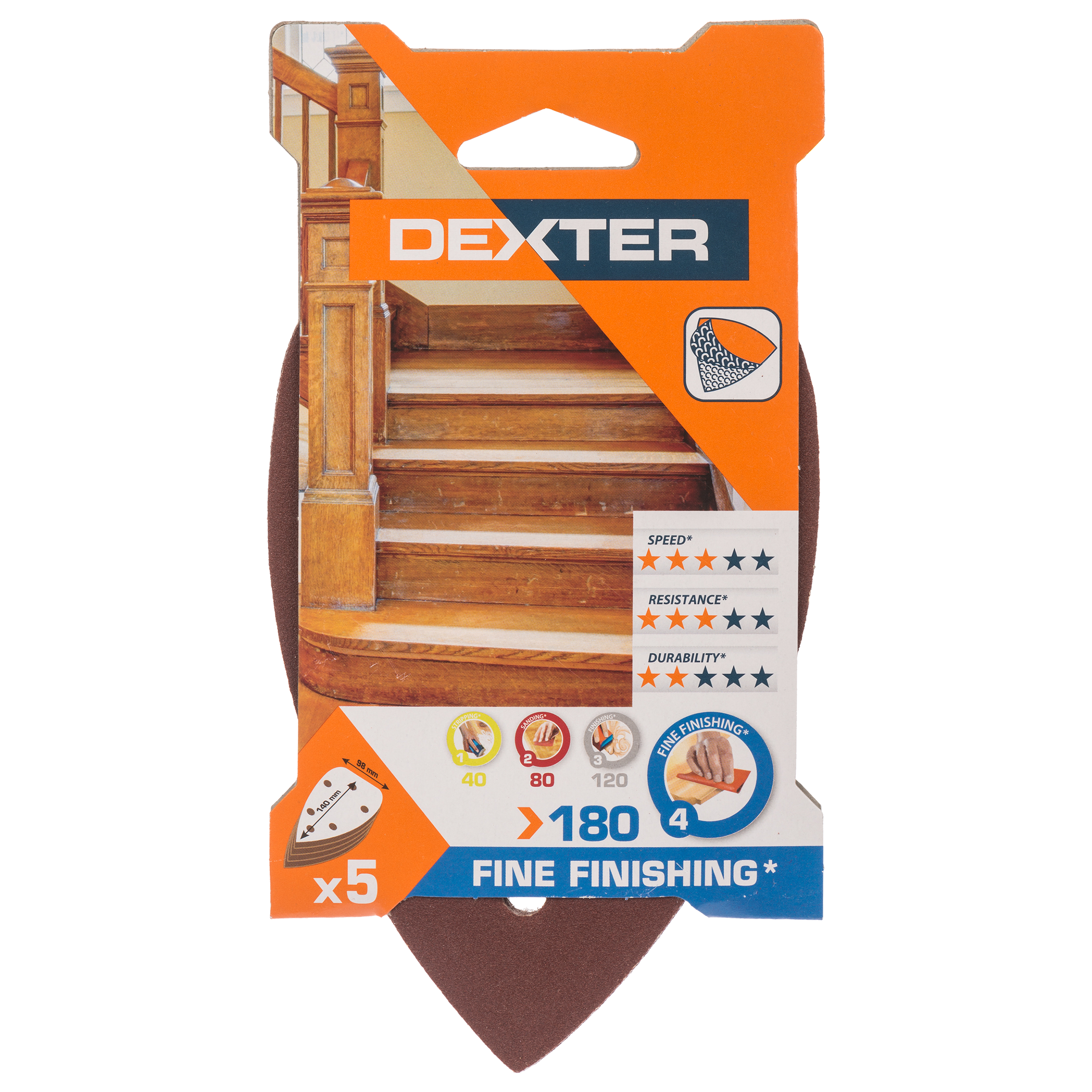 5 lijas para multijadora DEXTER 140x98, grano 180 - 9