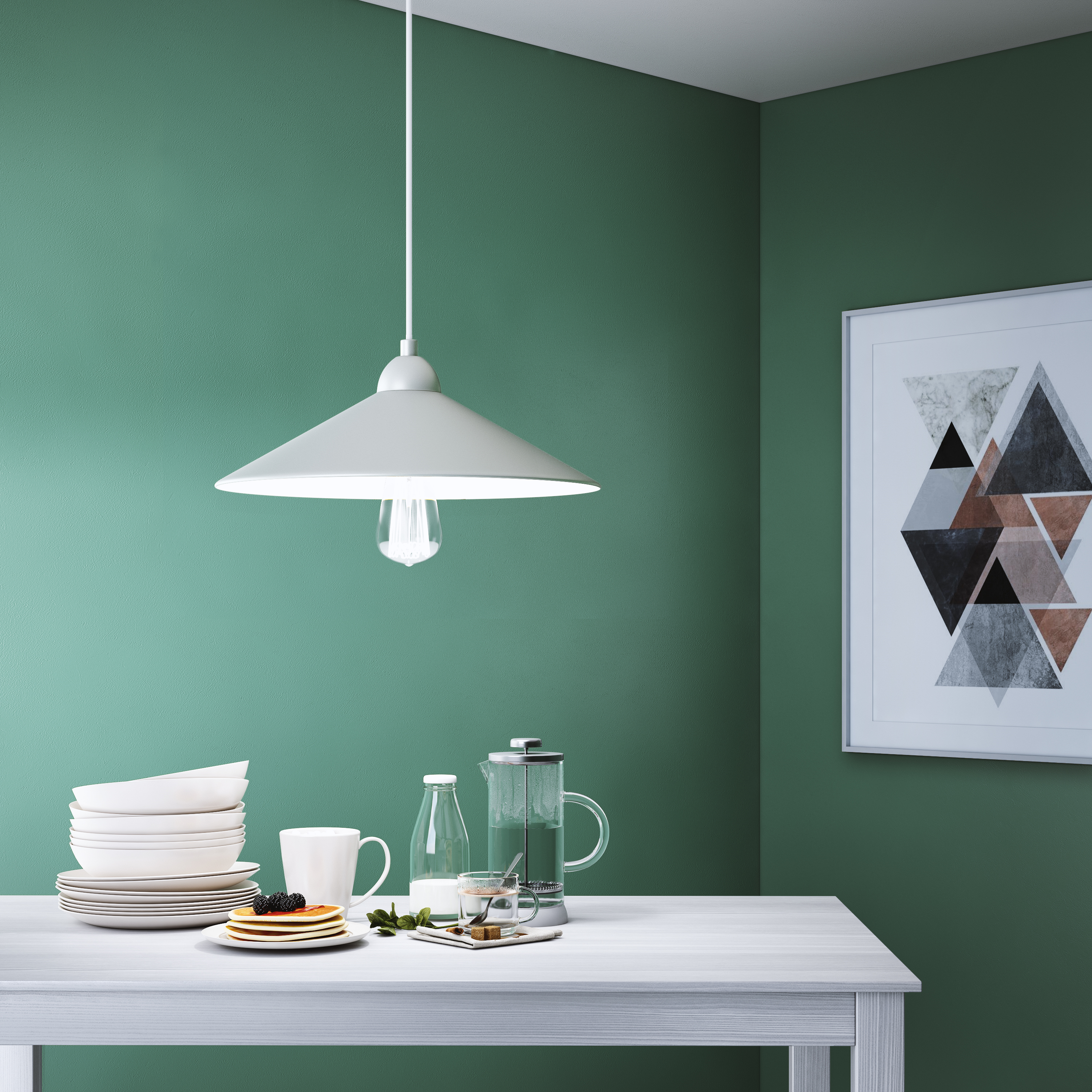 Lampa wisząca Braga srebrna E27 - 2