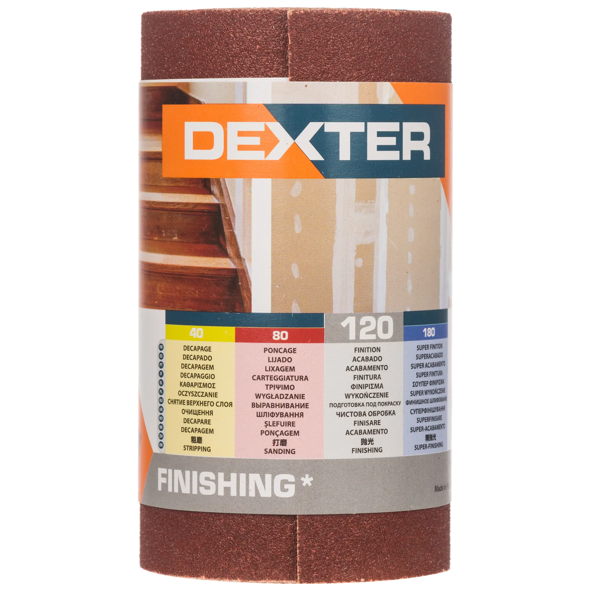 Papier ścierny ROLKA PAPIER P120 93 x 2.5 m DEXTER - 2