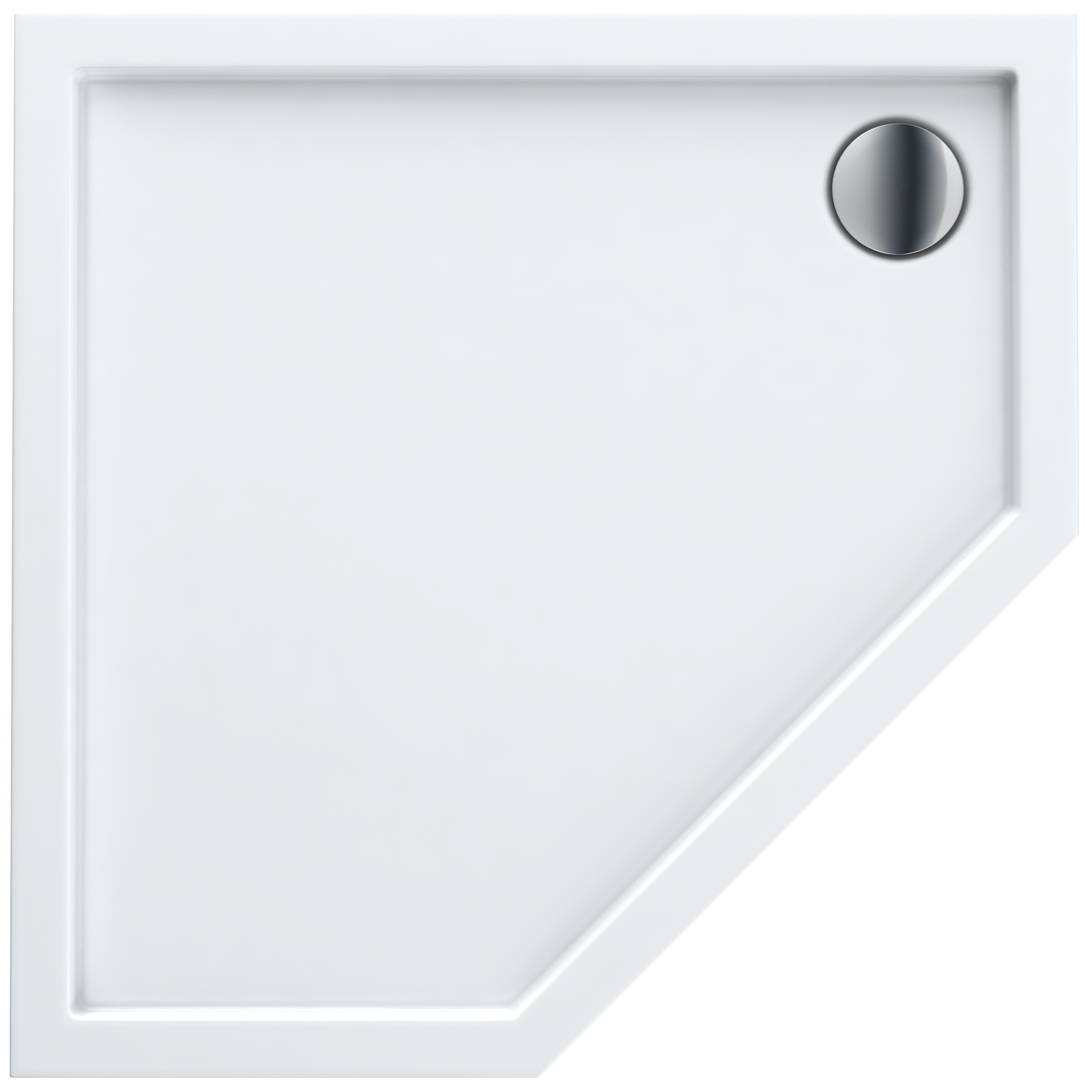 Brodzik do kabiny prysznicowej Ipsilon 90x90x5 cm biały gładki Sensea