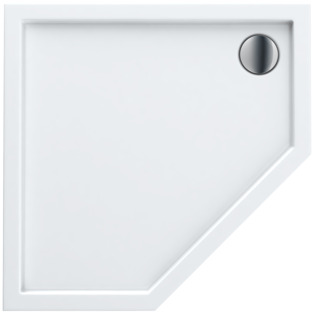 Brodzik Zintegrowany Pięciokątny Sensea Frigo 90 x 90 x 12 cm Biały Kamień