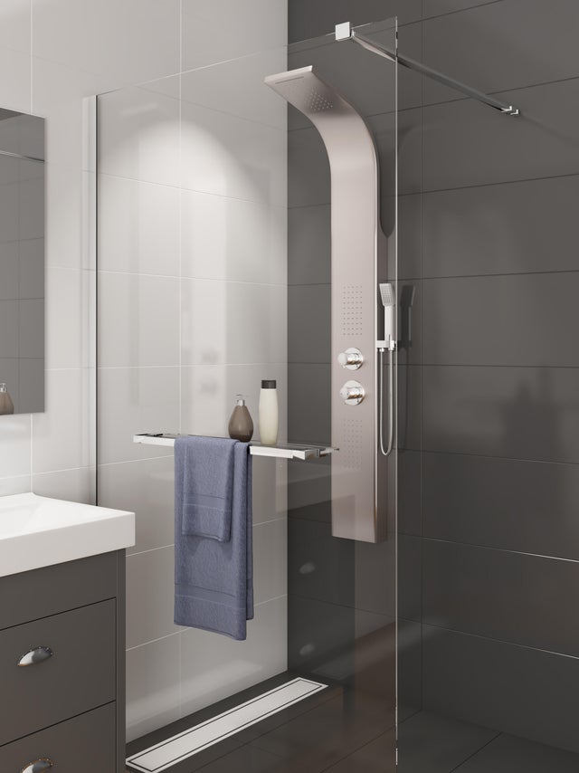 Colonna doccia idromassaggio Icone cromato satinato 2 getti