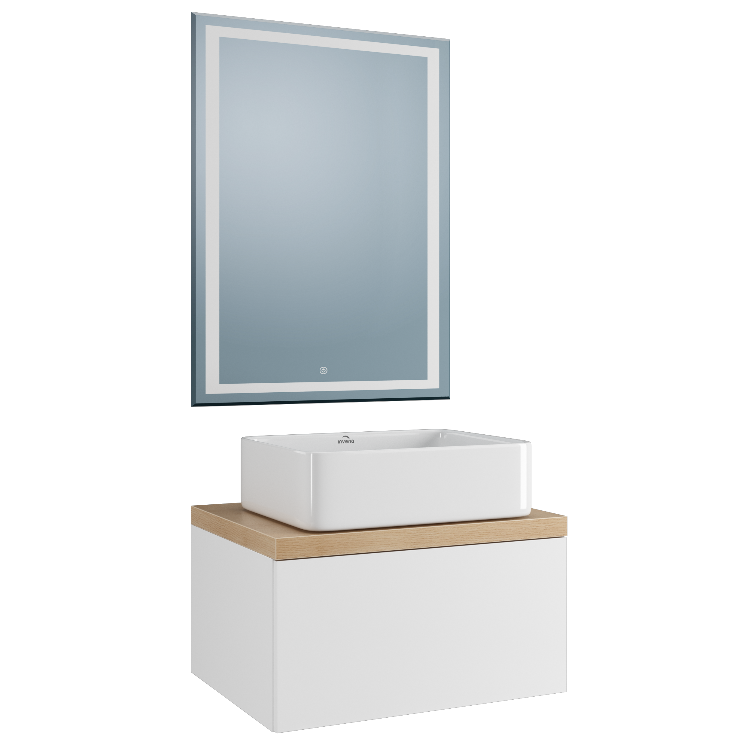 Umywalka ceramiczna nablatowa Nyks 48 x 37 Invena - 18