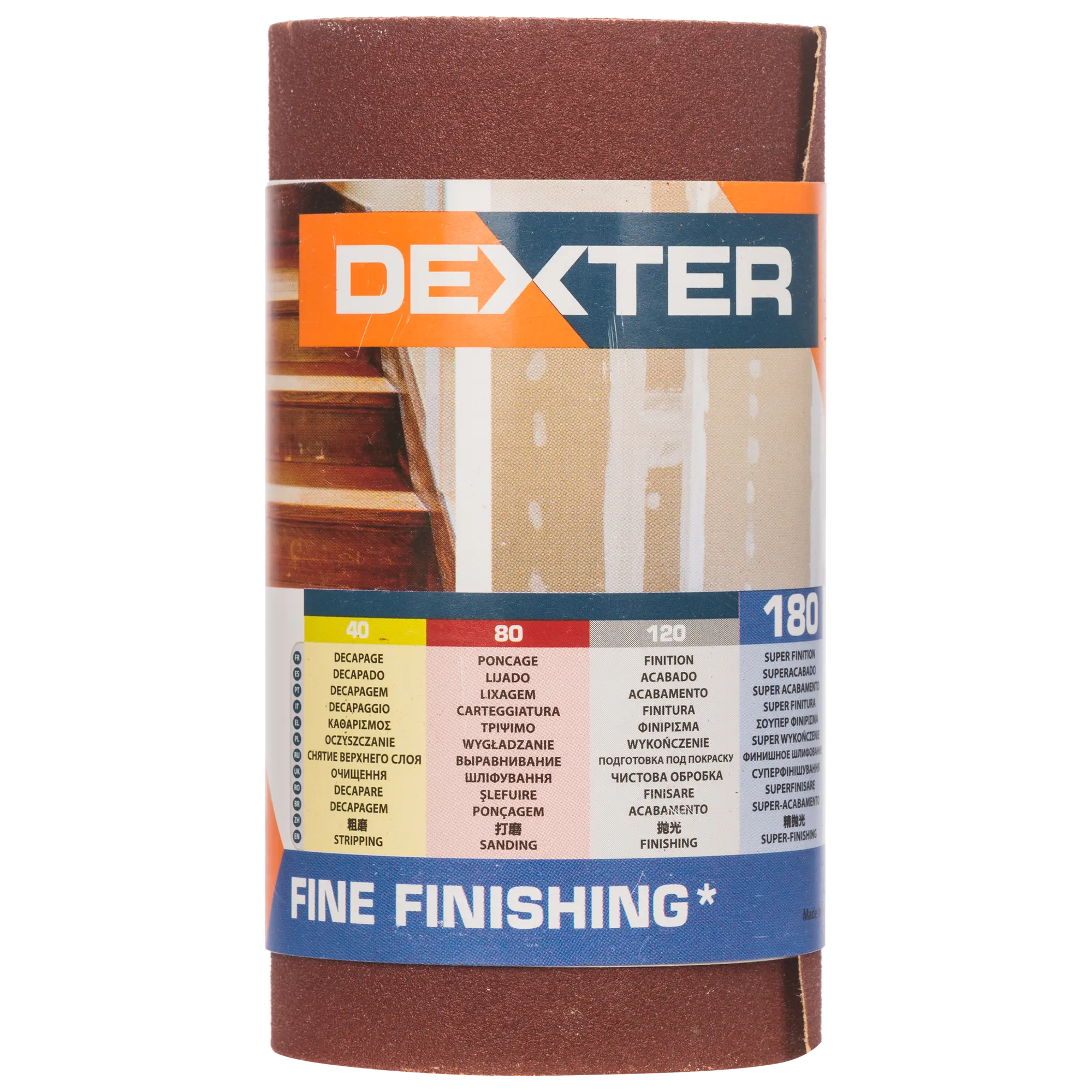 Papier ścierny ROLKA PAPIER P180 93 mm x 2.5 m DEXTER - 2